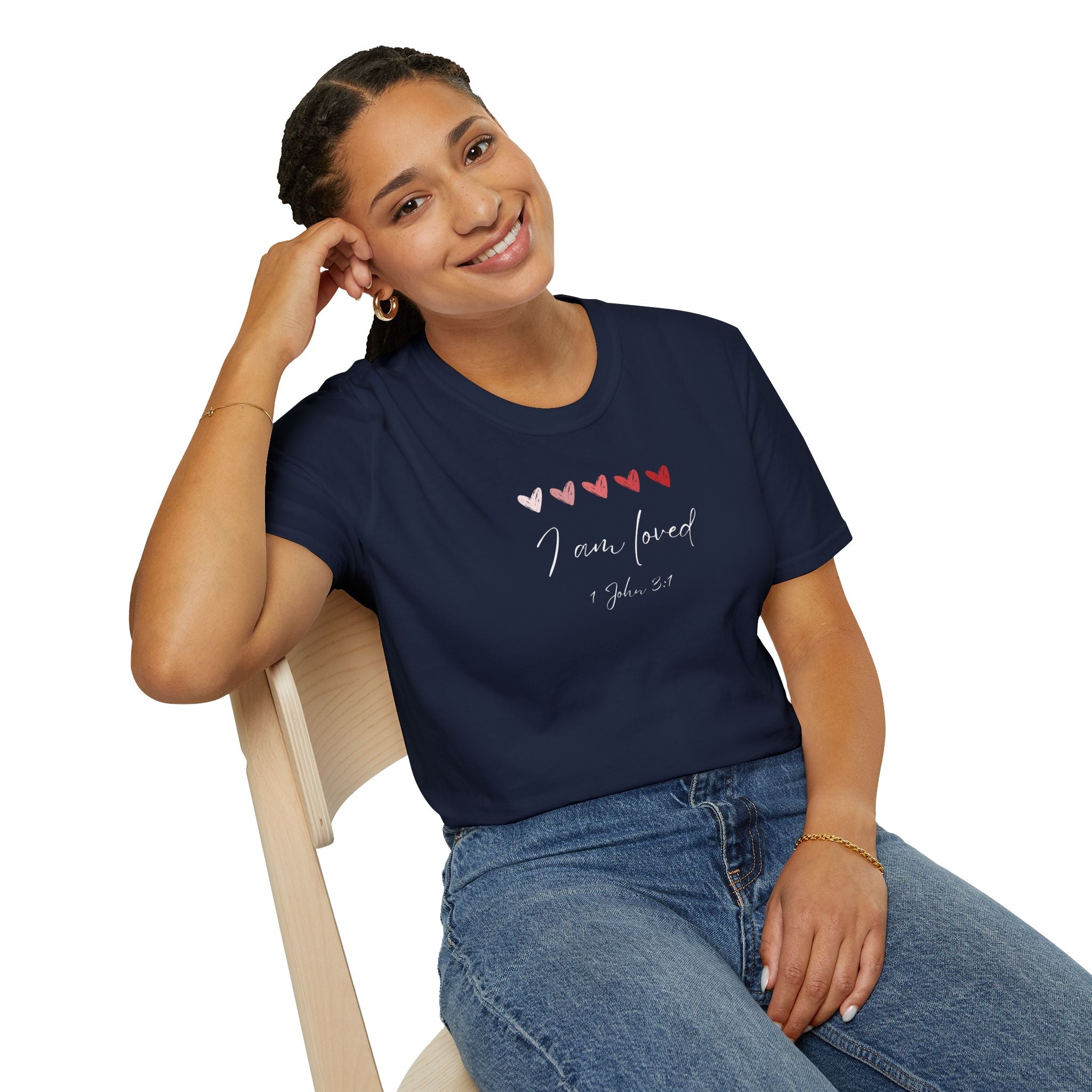 I Am Loved T-Shirt – 1 John 3:1 Christian Scripture Tee | Faith-Based Inspirational Shirt