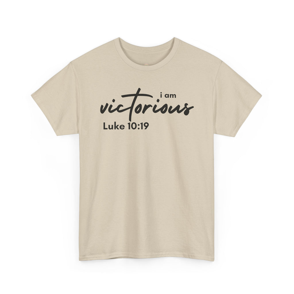 I Am Victorious Christian T-Shirt – Luke 10:19 Scripture Tee | Faith-Based Apparel