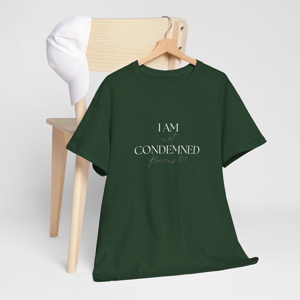 I Am Not Condemned T-Shirt – Christian Tee (Romans 8:1 Scripture) | Faith Apparel for Men & Women
