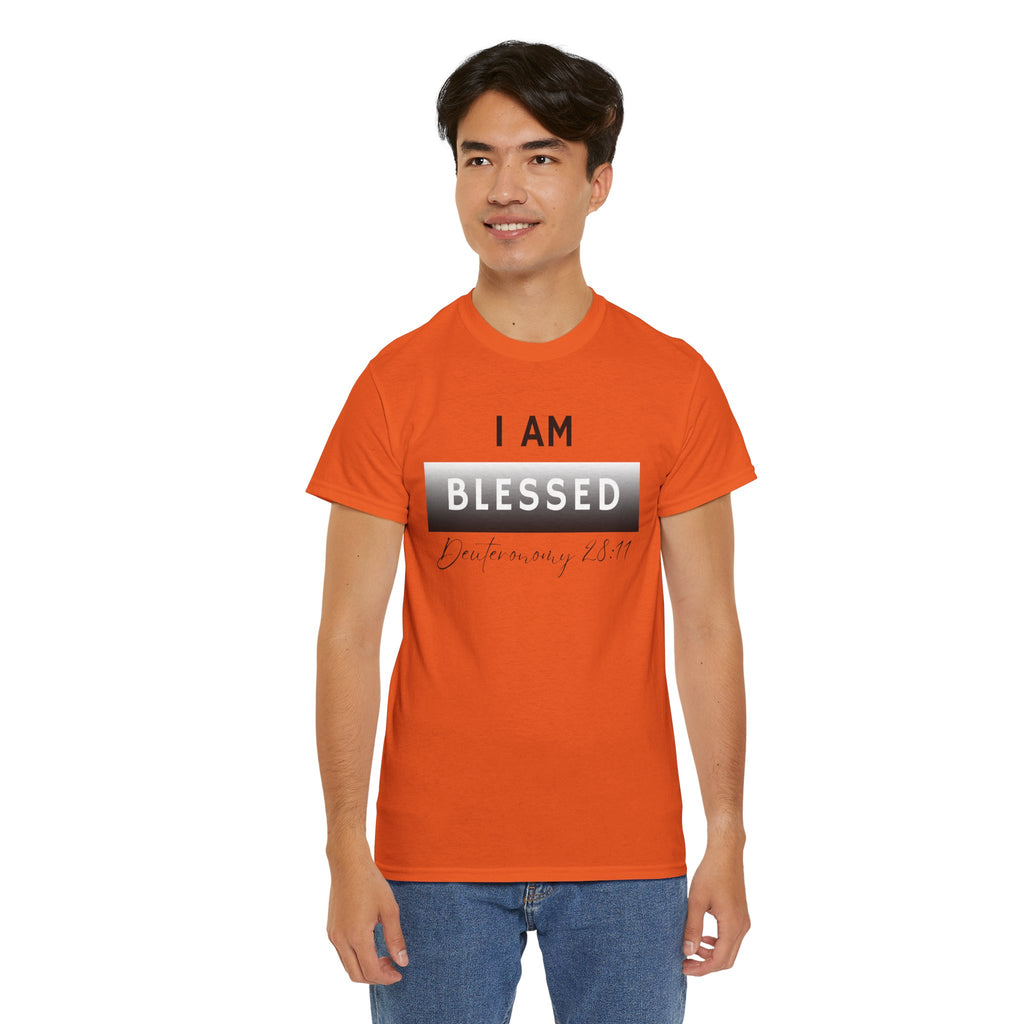 I Am Blessed Christian T-Shirt — Deuteronomy 28:11 Scripture Faith Tee