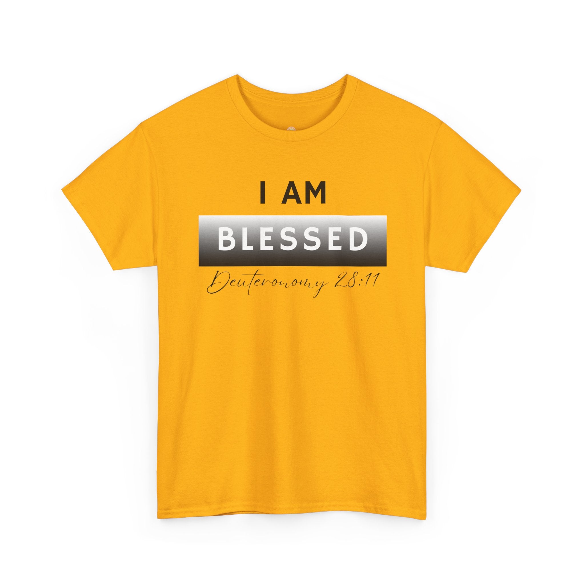 I Am Blessed Christian T-Shirt — Deuteronomy 28:11 Scripture Faith Tee