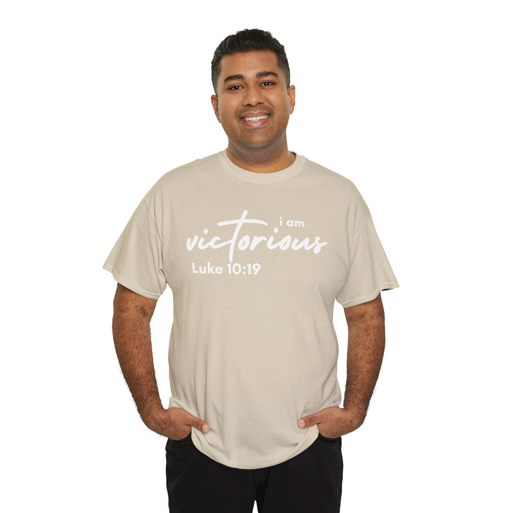 I Am Victorious Christian T-Shirt – Luke 10:19 Scripture Tee | Faith-Based Apparel