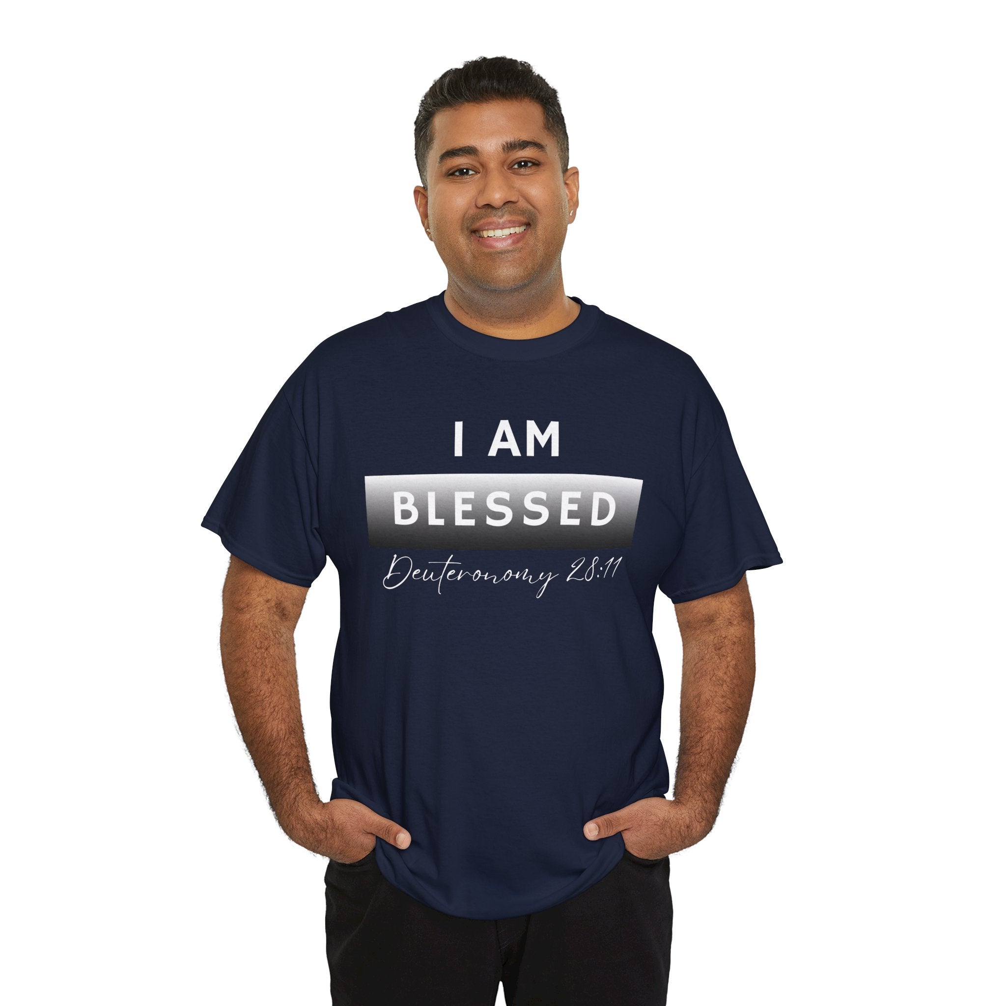 I Am Blessed Christian T-Shirt — Deuteronomy 28:11 Scripture Faith Tee (2)
