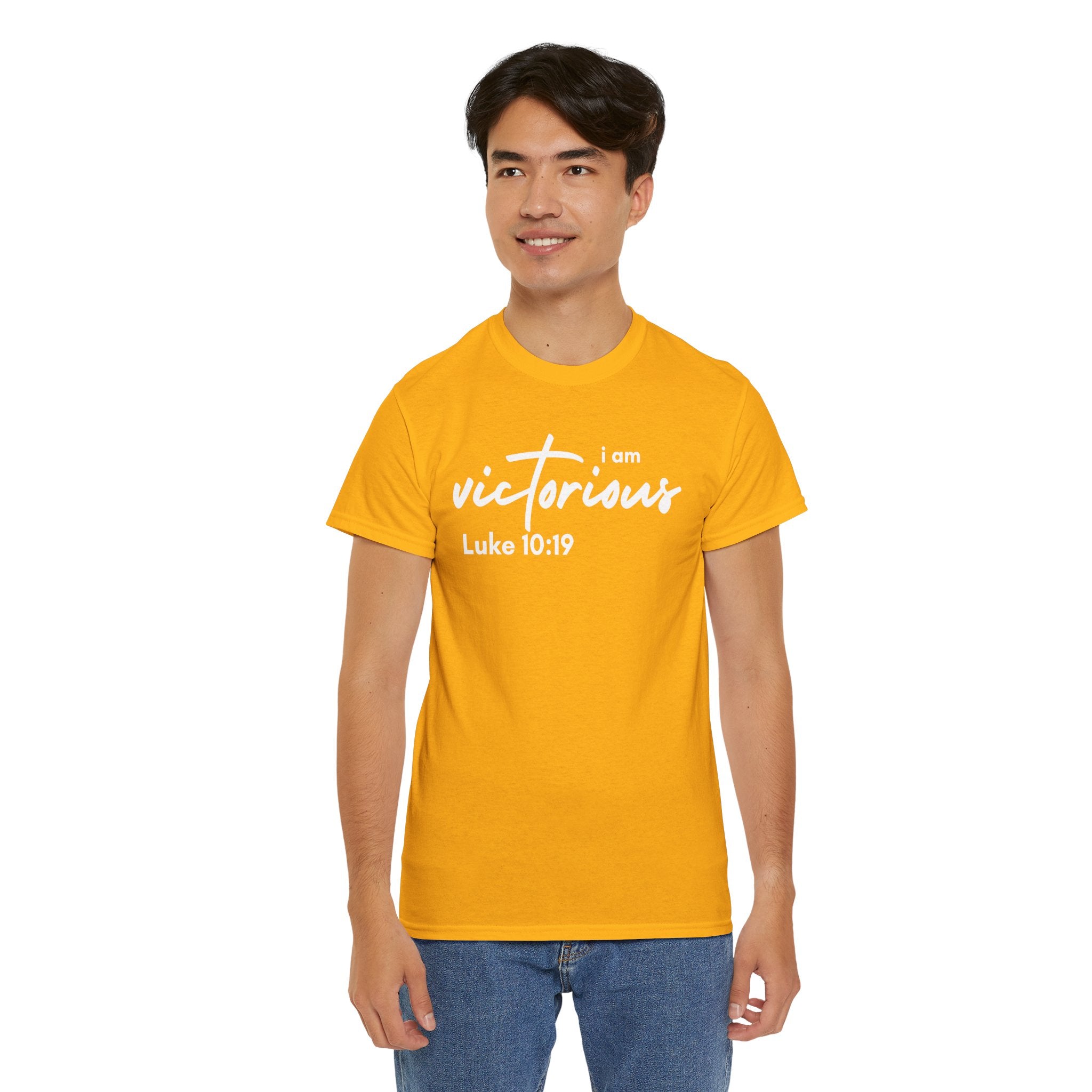 I Am Victorious Christian T-Shirt – Luke 10:19 Scripture Tee | Faith-Based Apparel
