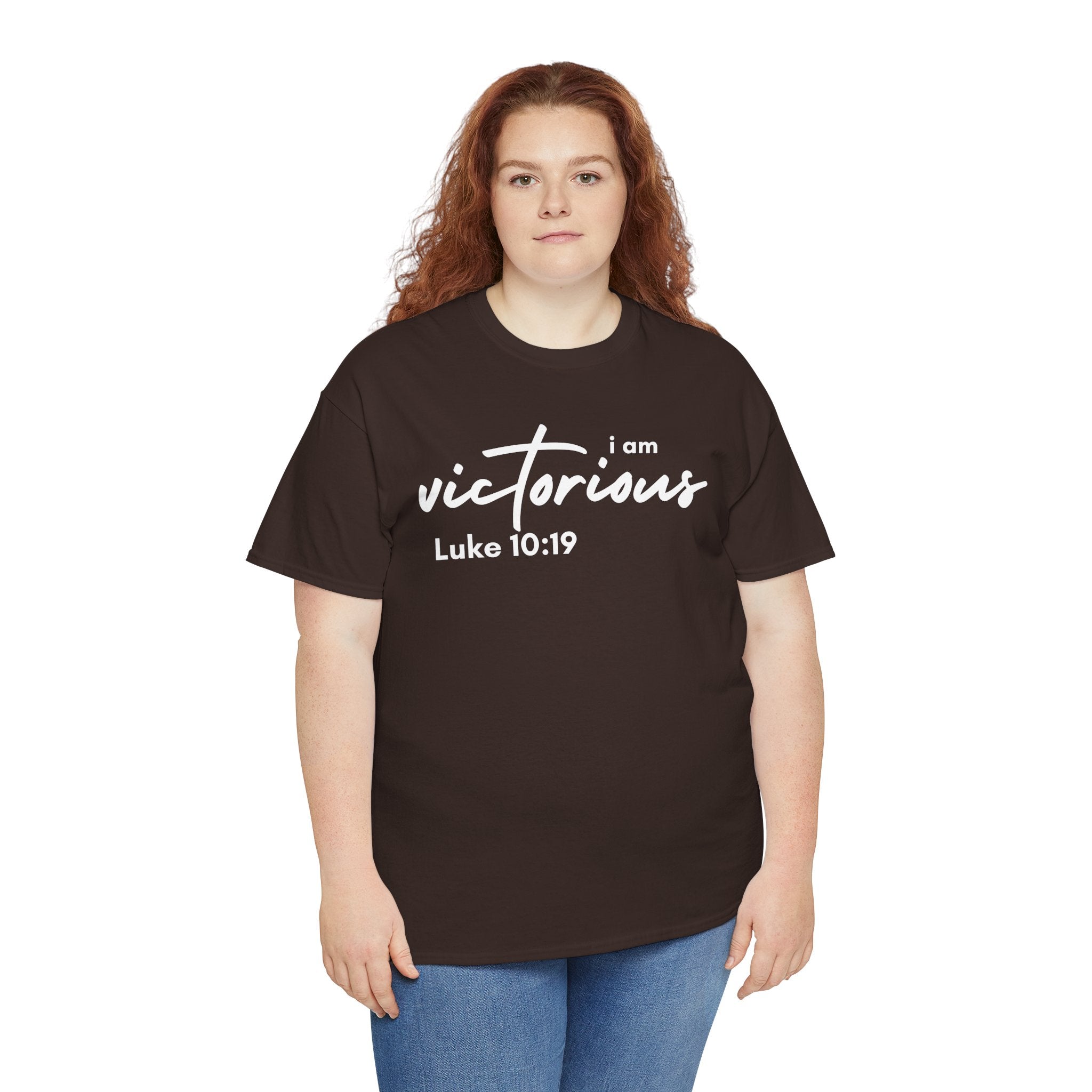 I Am Victorious Christian T-Shirt – Luke 10:19 Scripture Tee | Faith-Based Apparel