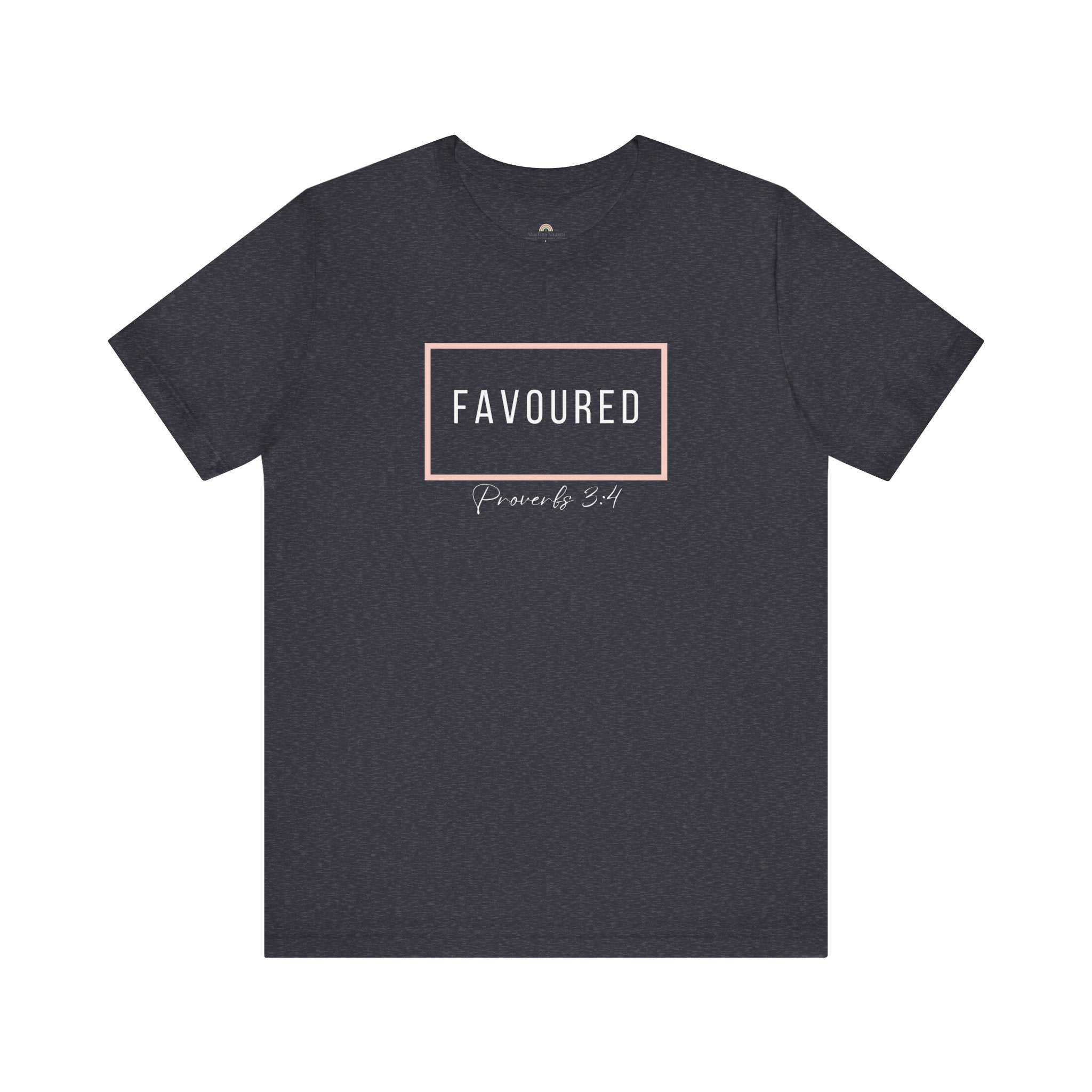 Favoured Christian T-Shirt – Proverbs 3:4 Scripture Tee | Faith-Based Unisex Shirt