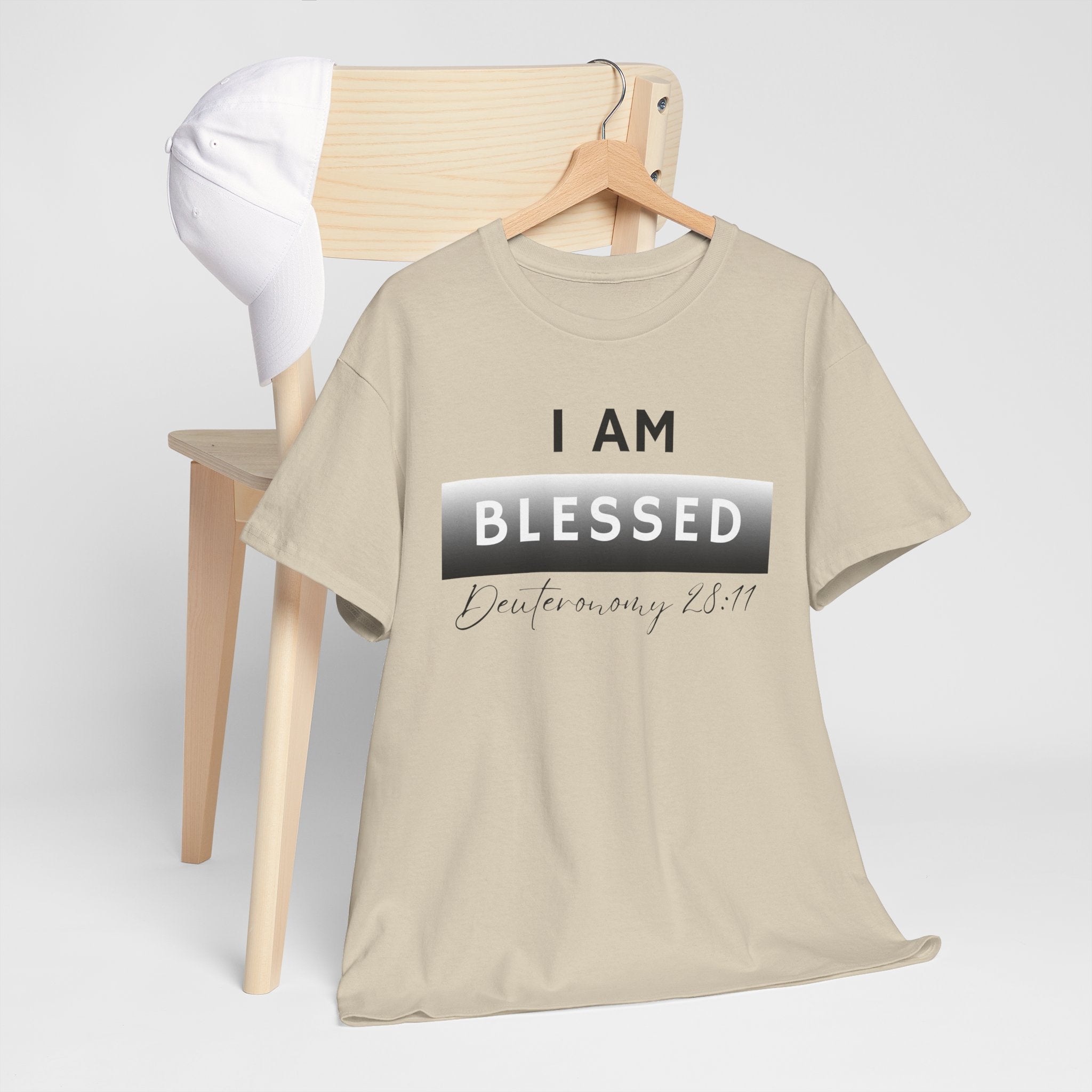 I Am Blessed Christian T-Shirt — Deuteronomy 28:11 Scripture Faith Tee