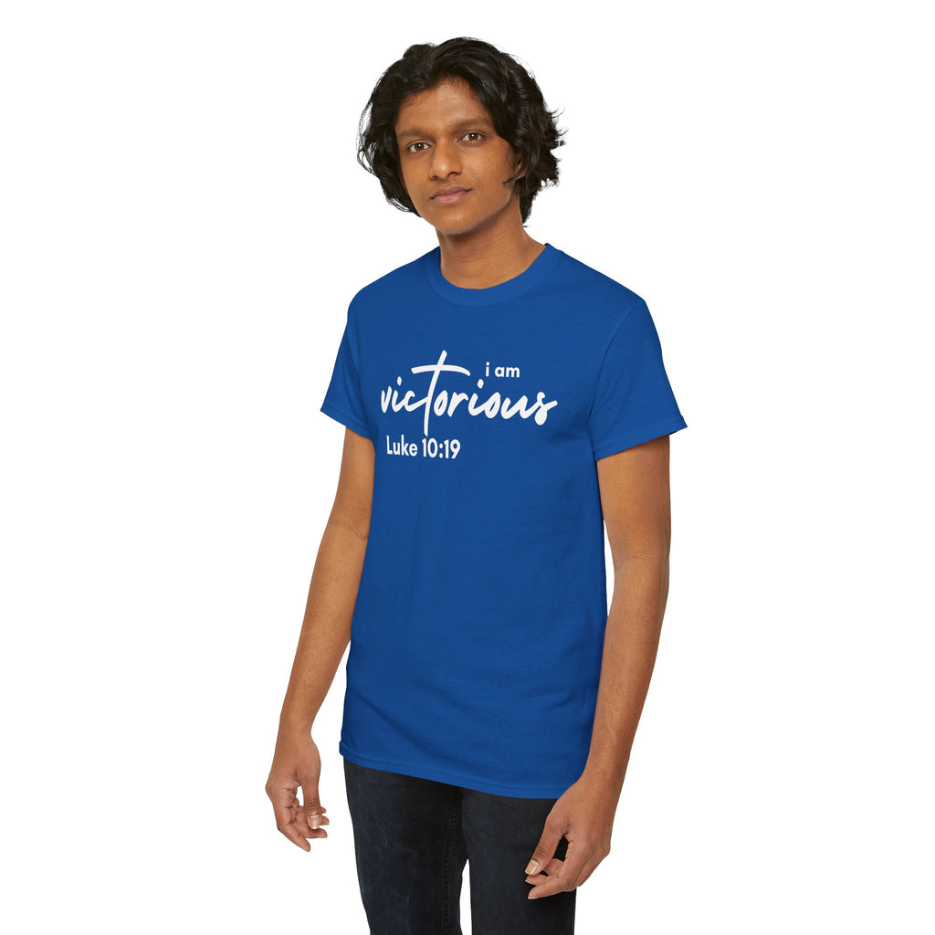 I Am Victorious Christian T-Shirt – Luke 10:19 Scripture Tee | Faith-Based Apparel