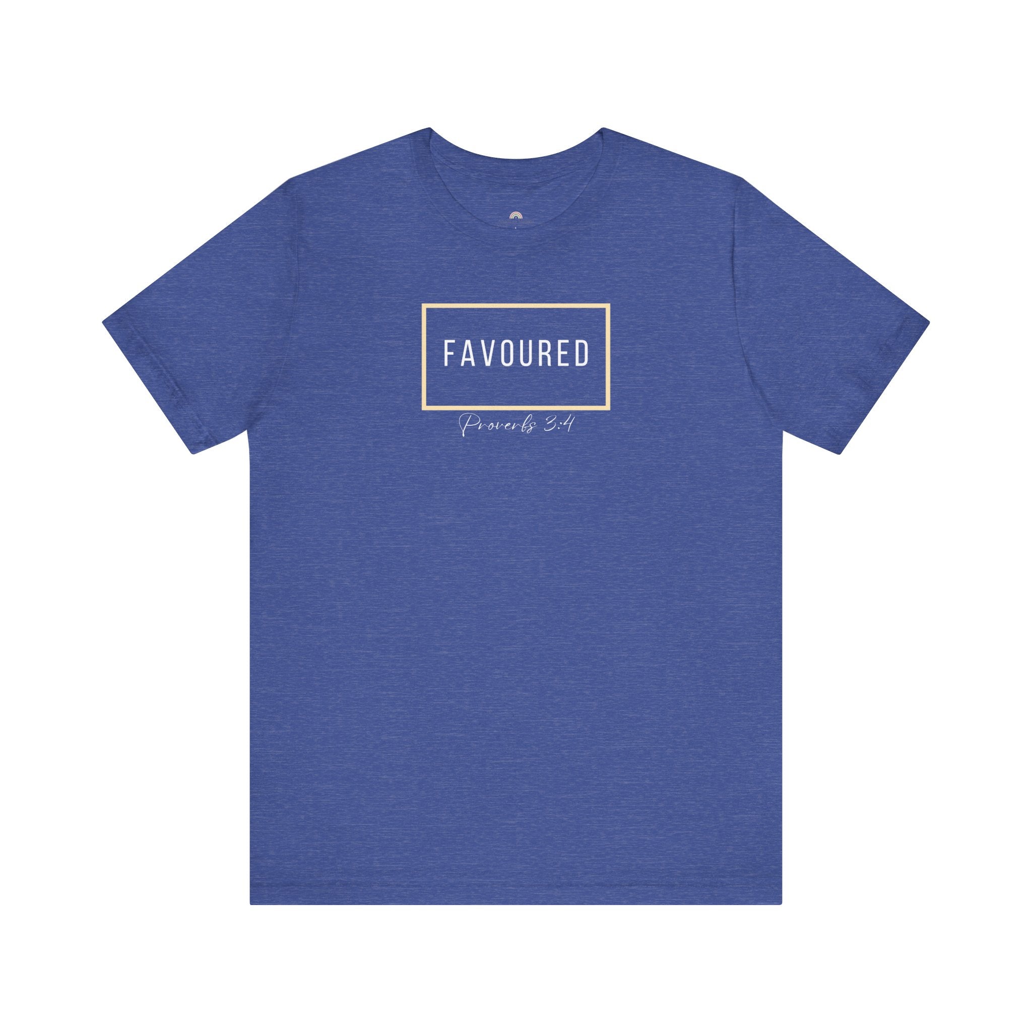 Favoured Christian T-Shirt – Proverbs 3:4 Scripture Tee | Faith-Based Unisex Shirt