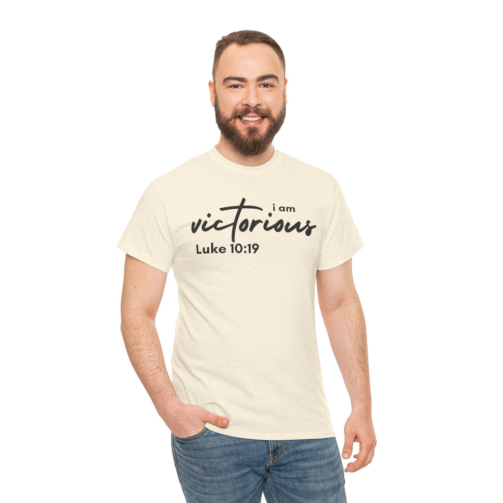 I Am Victorious Christian T-Shirt – Luke 10:19 Scripture Tee | Faith-Based Apparel