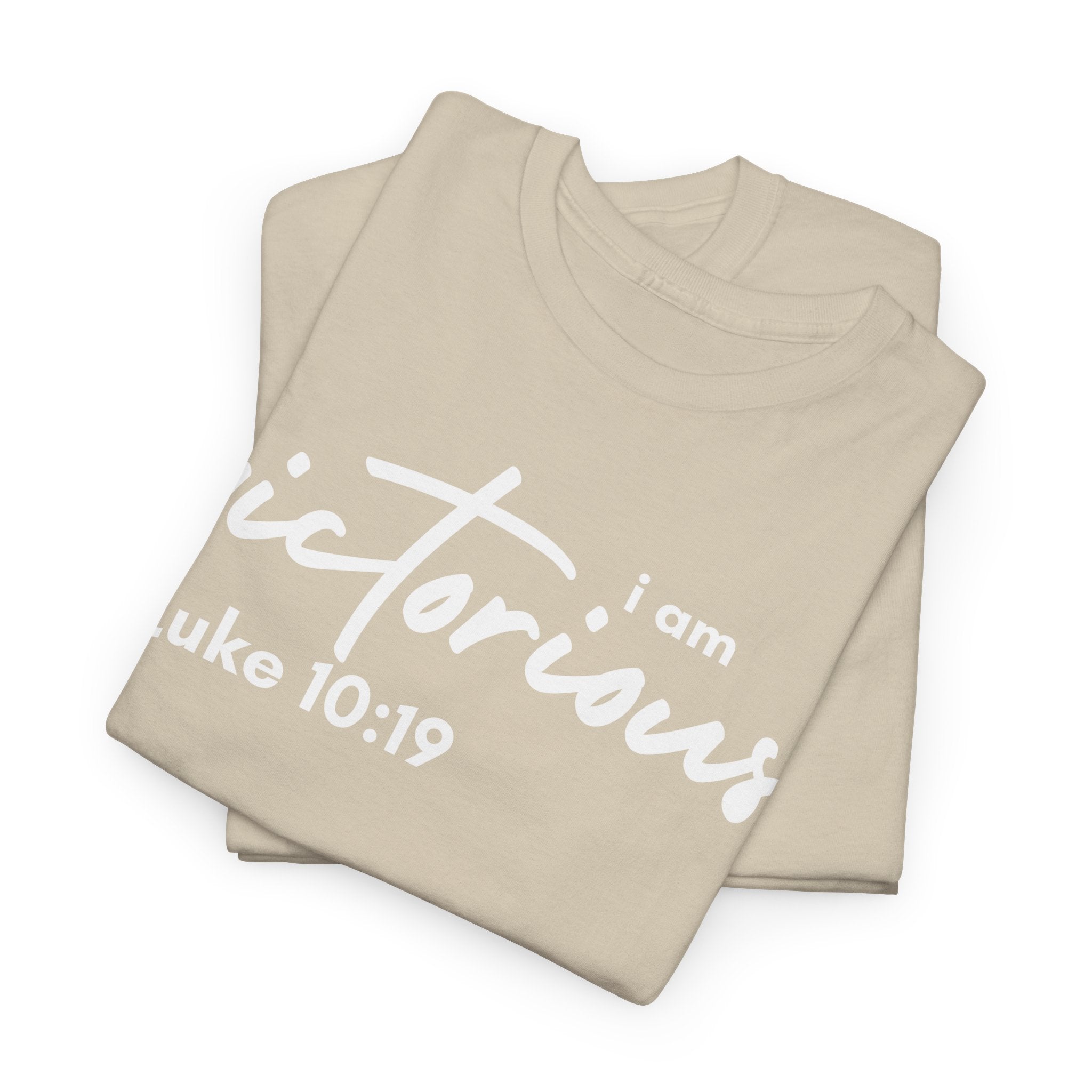 I Am Victorious Christian T-Shirt – Luke 10:19 Scripture Tee | Faith-Based Apparel