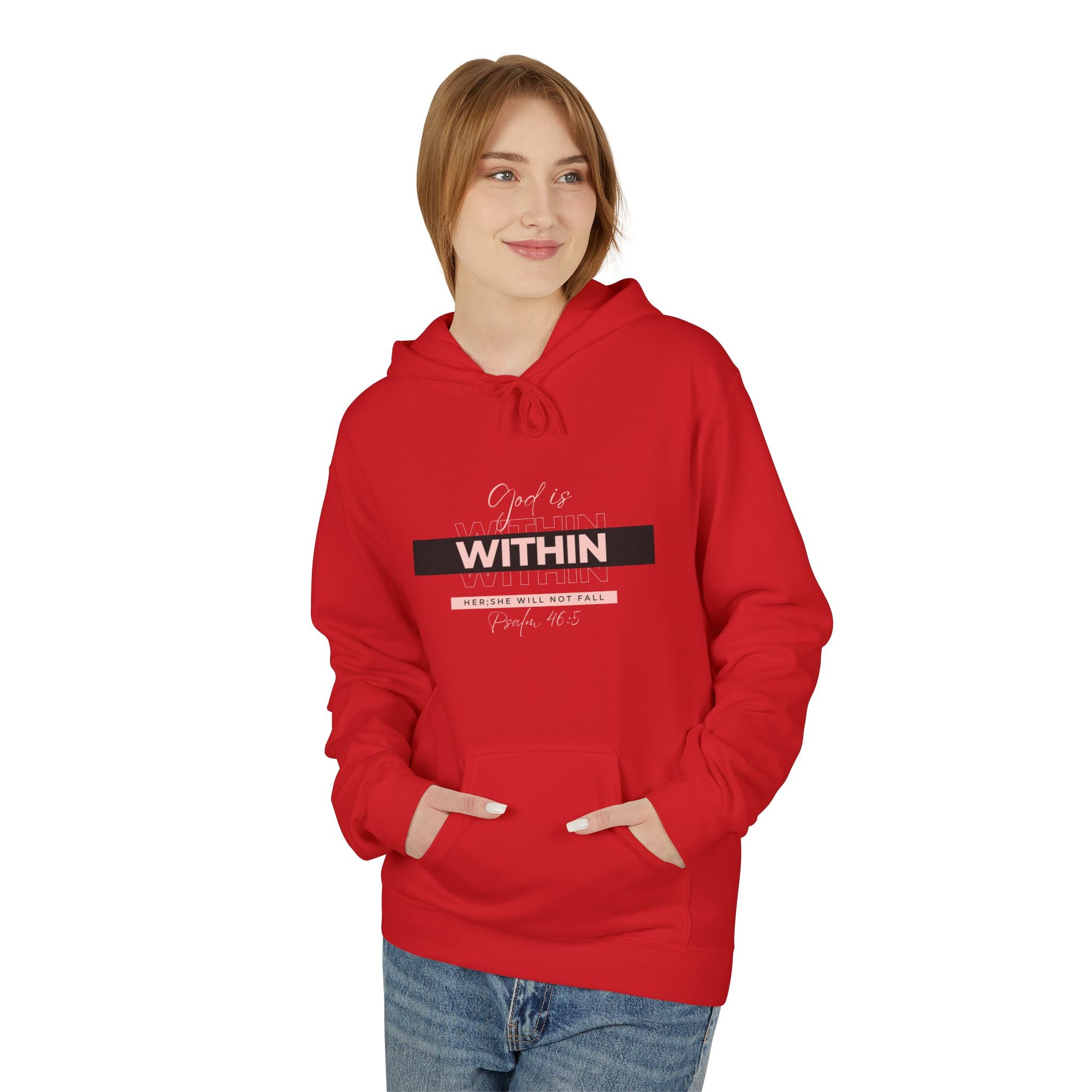 God Is Within Her Hoodie — Psalm 46:5 Christian Hoodie for Women | Faith-Based Inspirational Pullover