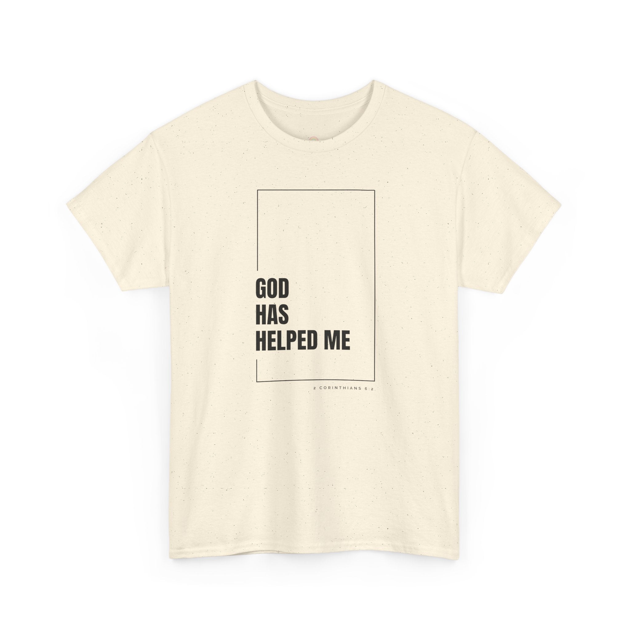 God Has Helped Me Christian T-Shirt – 2 Corinthians 6:2 Faith Tee | Unisex Heavy Cotton Shirt