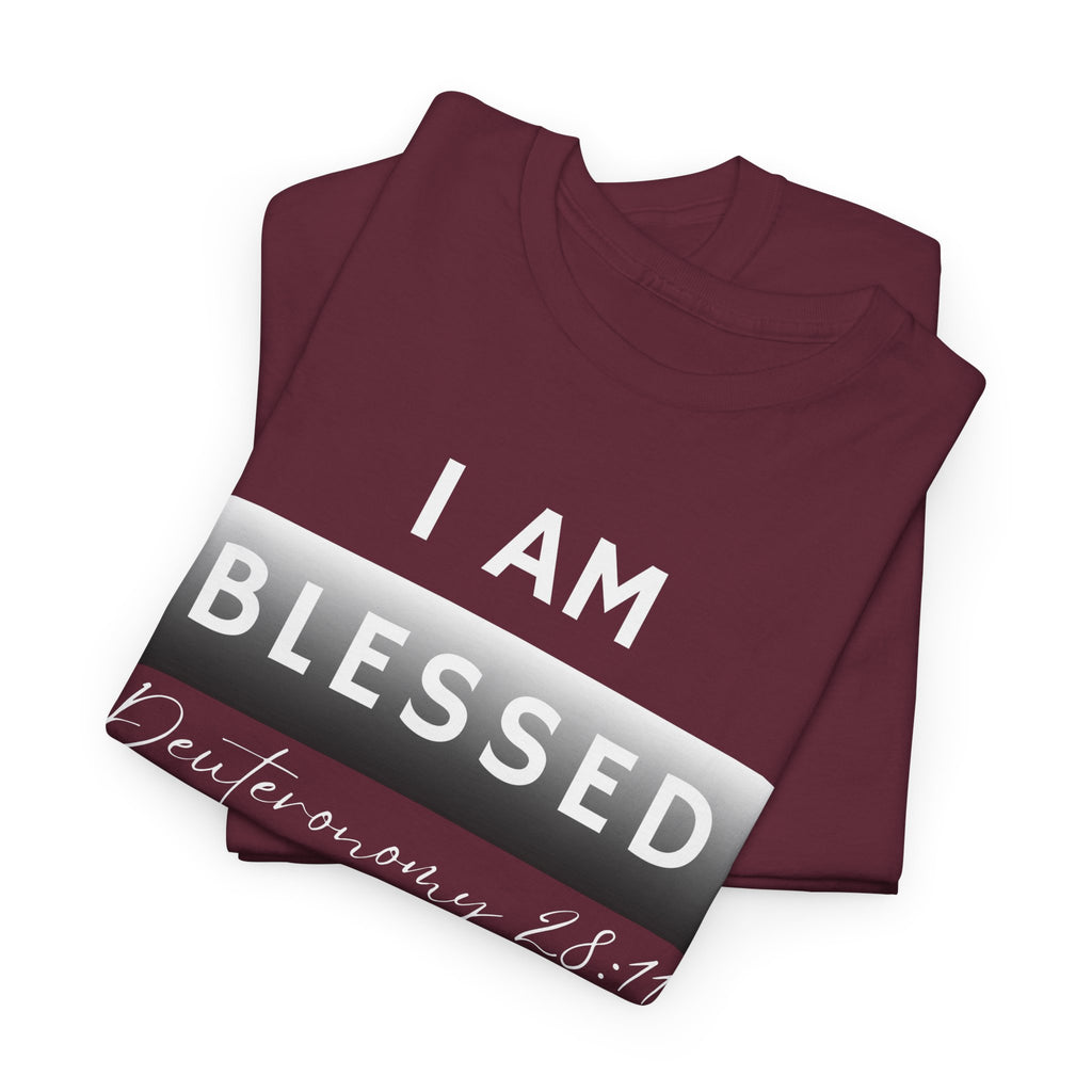 I Am Blessed Christian T-Shirt — Deuteronomy 28:11 Scripture Faith Tee (2)