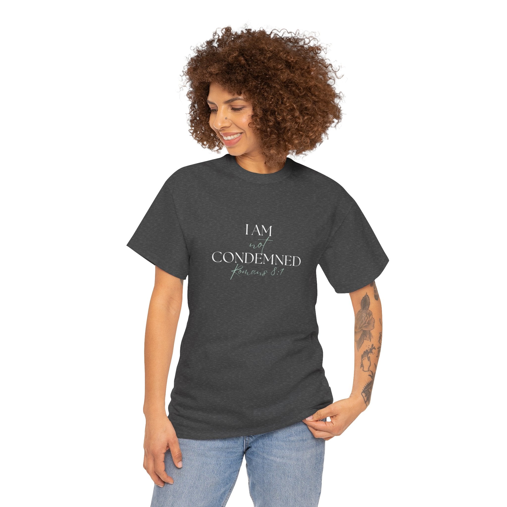 I Am Not Condemned T-Shirt – Christian Tee (Romans 8:1 Scripture) | Faith Apparel for Men & Women