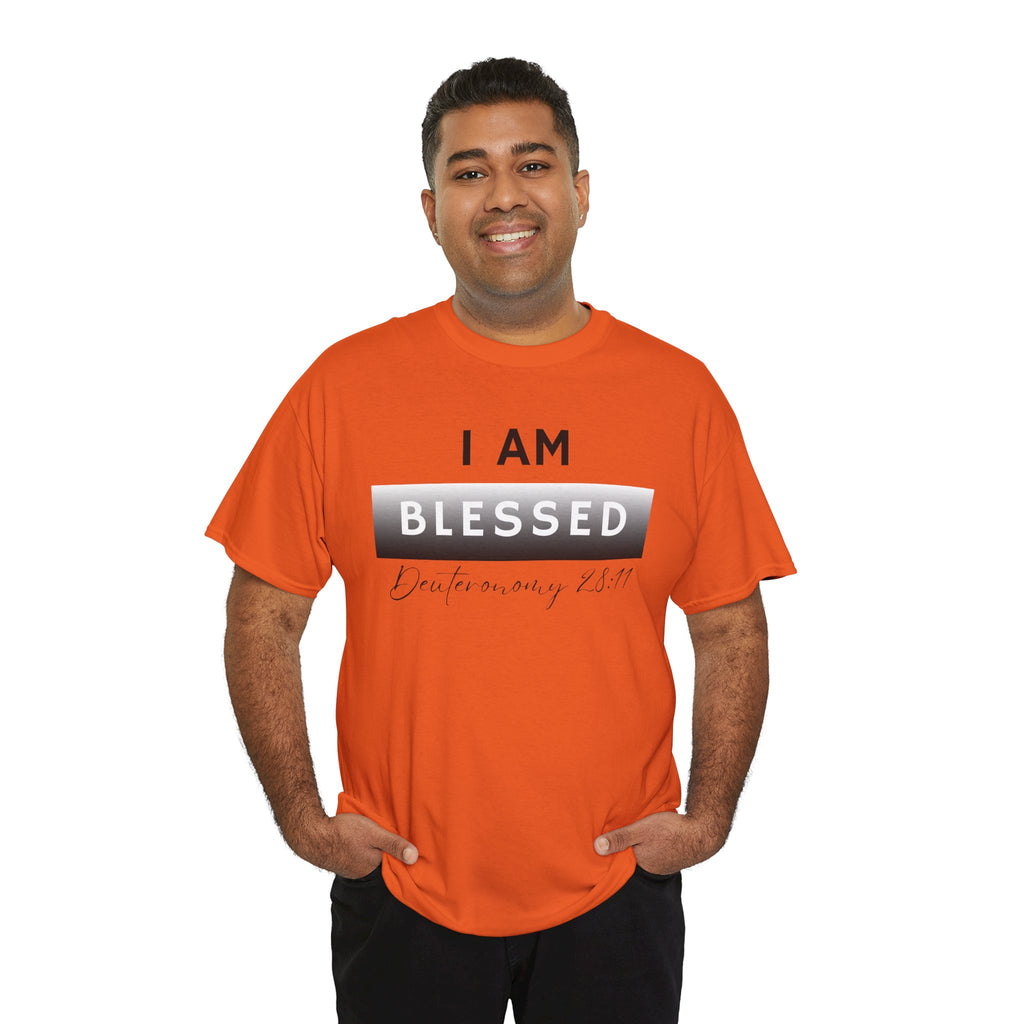 I Am Blessed Christian T-Shirt — Deuteronomy 28:11 Scripture Faith Tee