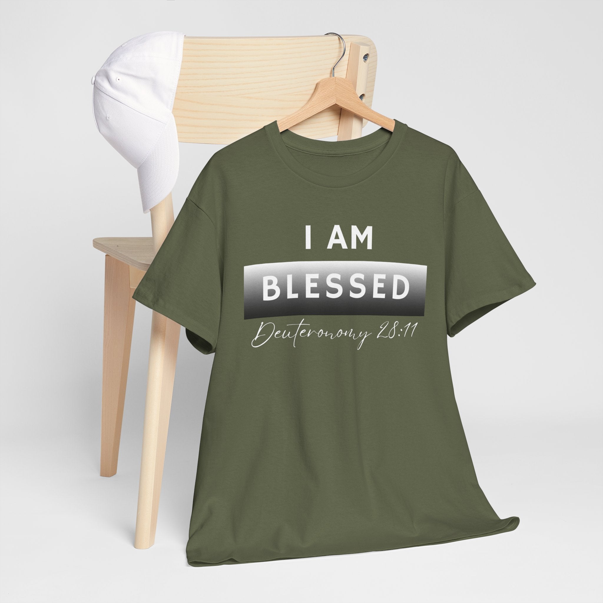 I Am Blessed Christian T-Shirt — Deuteronomy 28:11 Scripture Faith Tee (2)