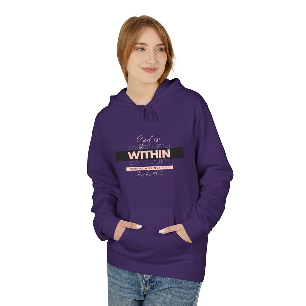 God Is Within Her Hoodie — Psalm 46:5 Christian Hoodie for Women | Faith-Based Inspirational Pullover