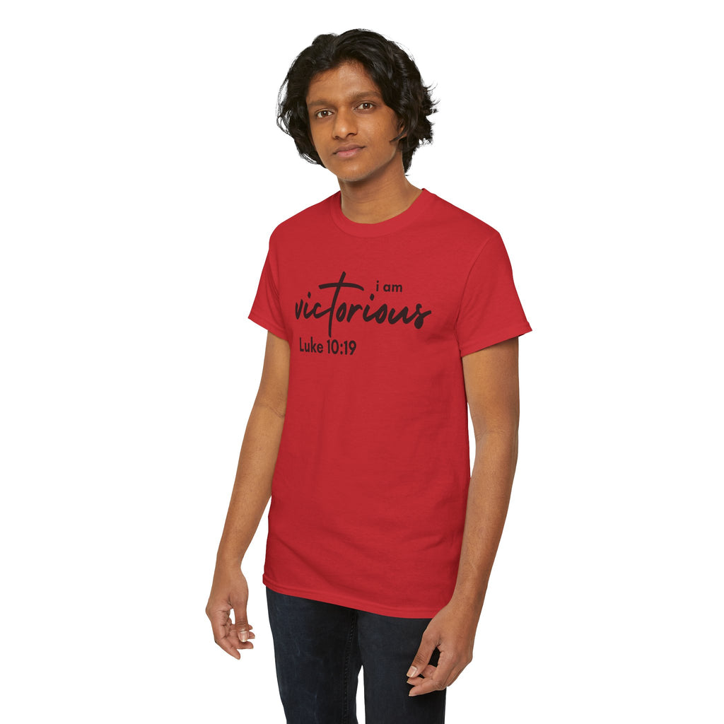 I Am Victorious Christian T-Shirt – Luke 10:19 Scripture Tee | Faith-Based Apparel