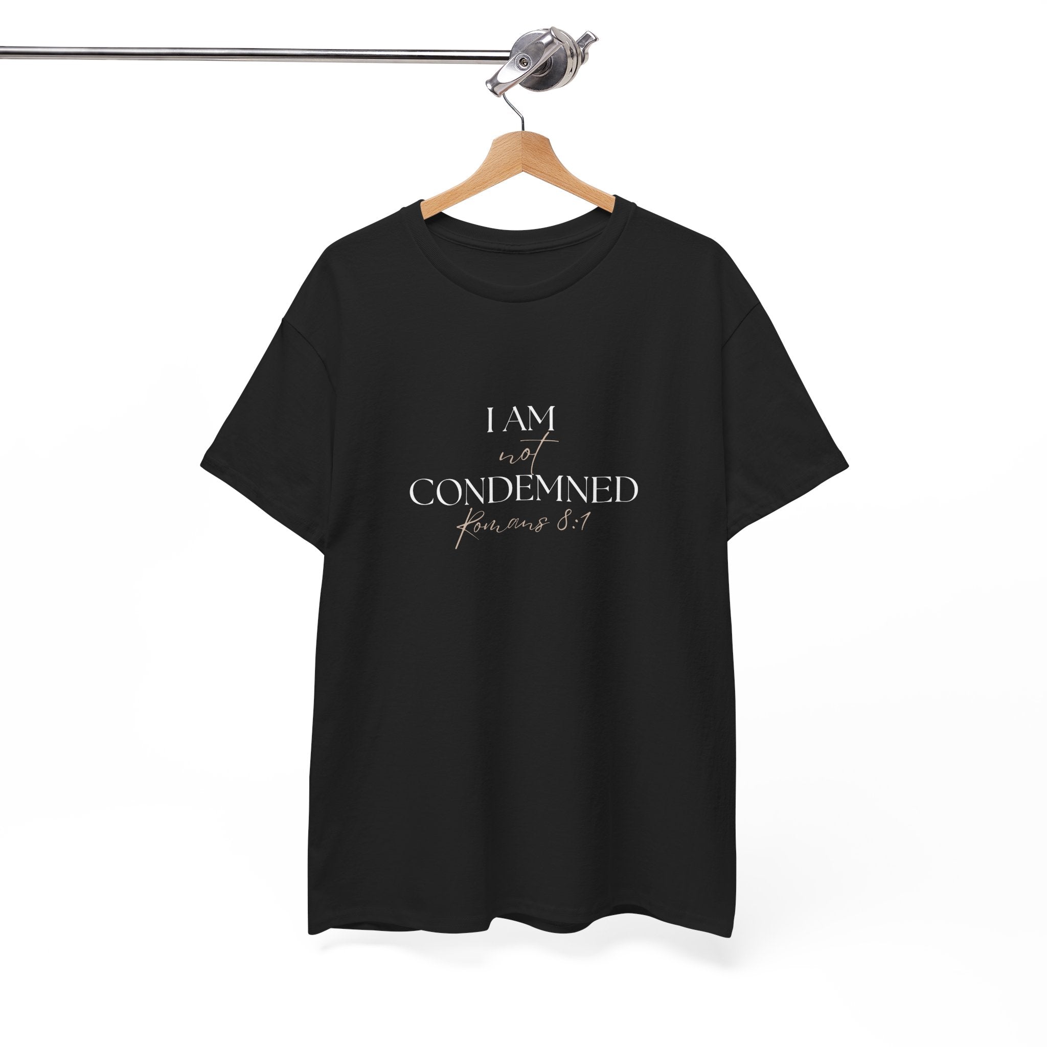 I Am Not Condemned T-Shirt – Christian Tee (Romans 8:1 Scripture) | Faith Apparel for Men & Women