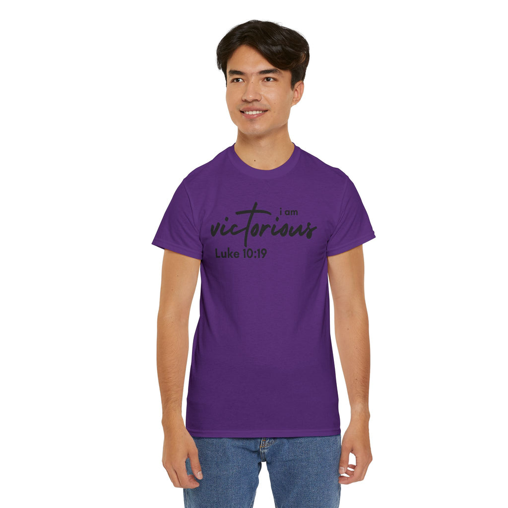 I Am Victorious Christian T-Shirt – Luke 10:19 Scripture Tee | Faith-Based Apparel