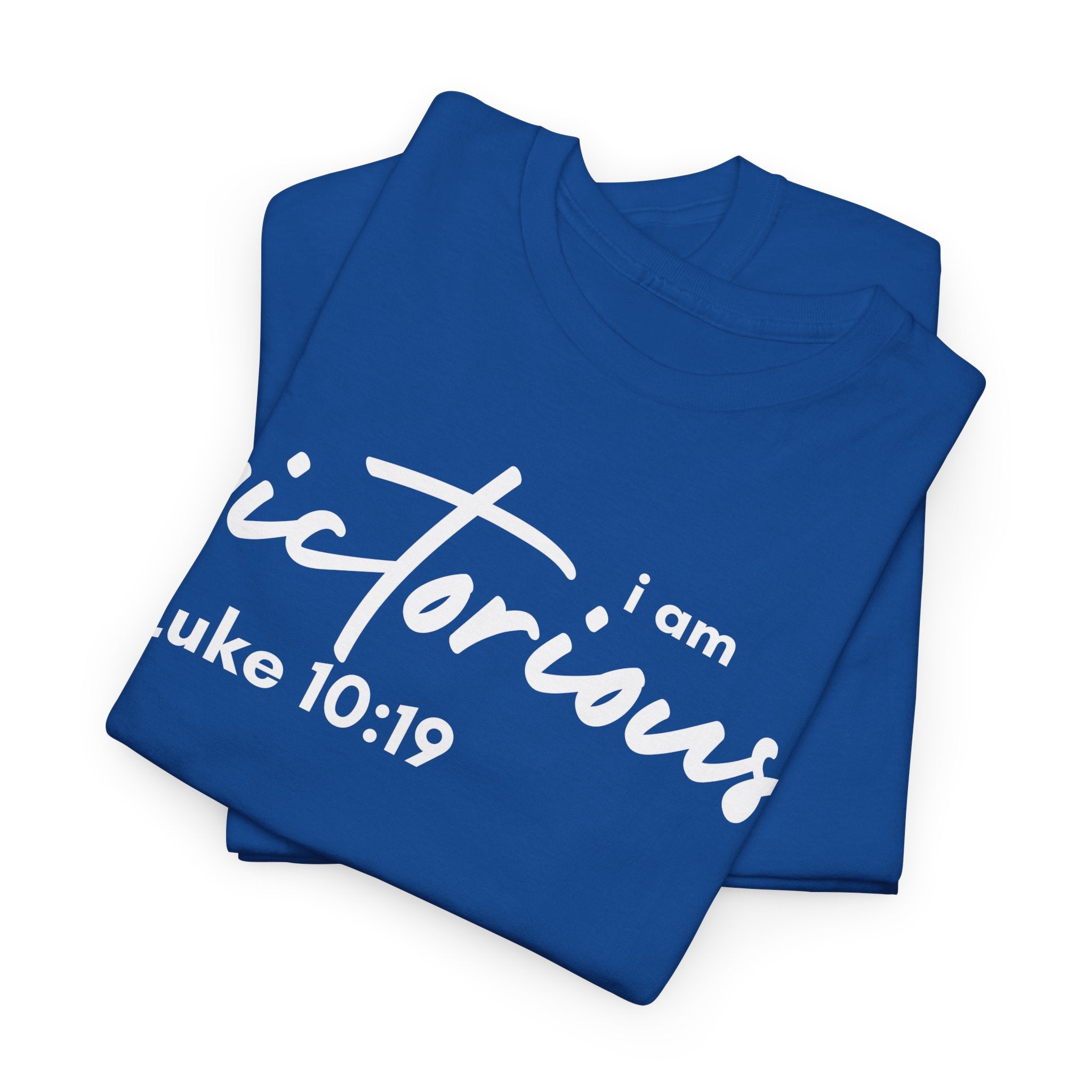 I Am Victorious Christian T-Shirt – Luke 10:19 Scripture Tee | Faith-Based Apparel