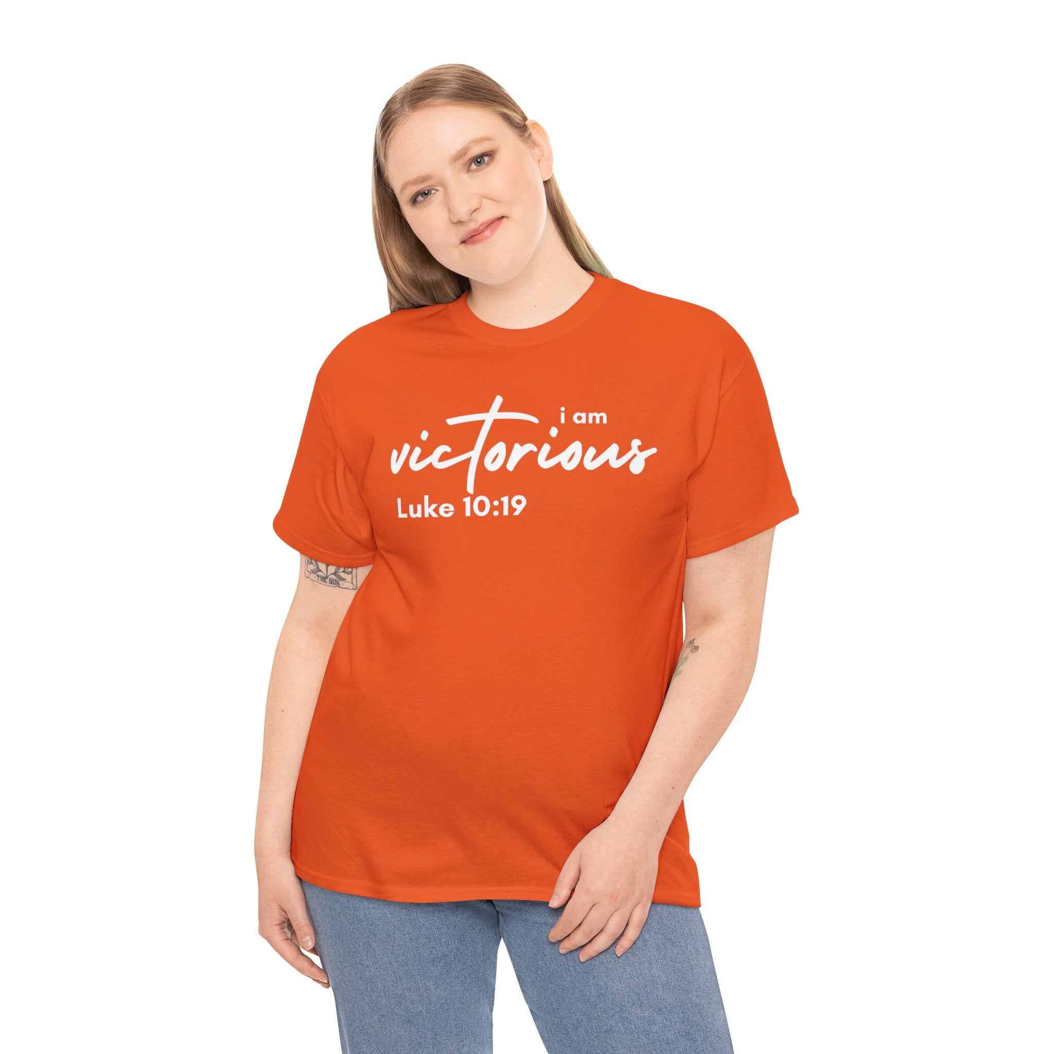 I Am Victorious Christian T-Shirt – Luke 10:19 Scripture Tee | Faith-Based Apparel