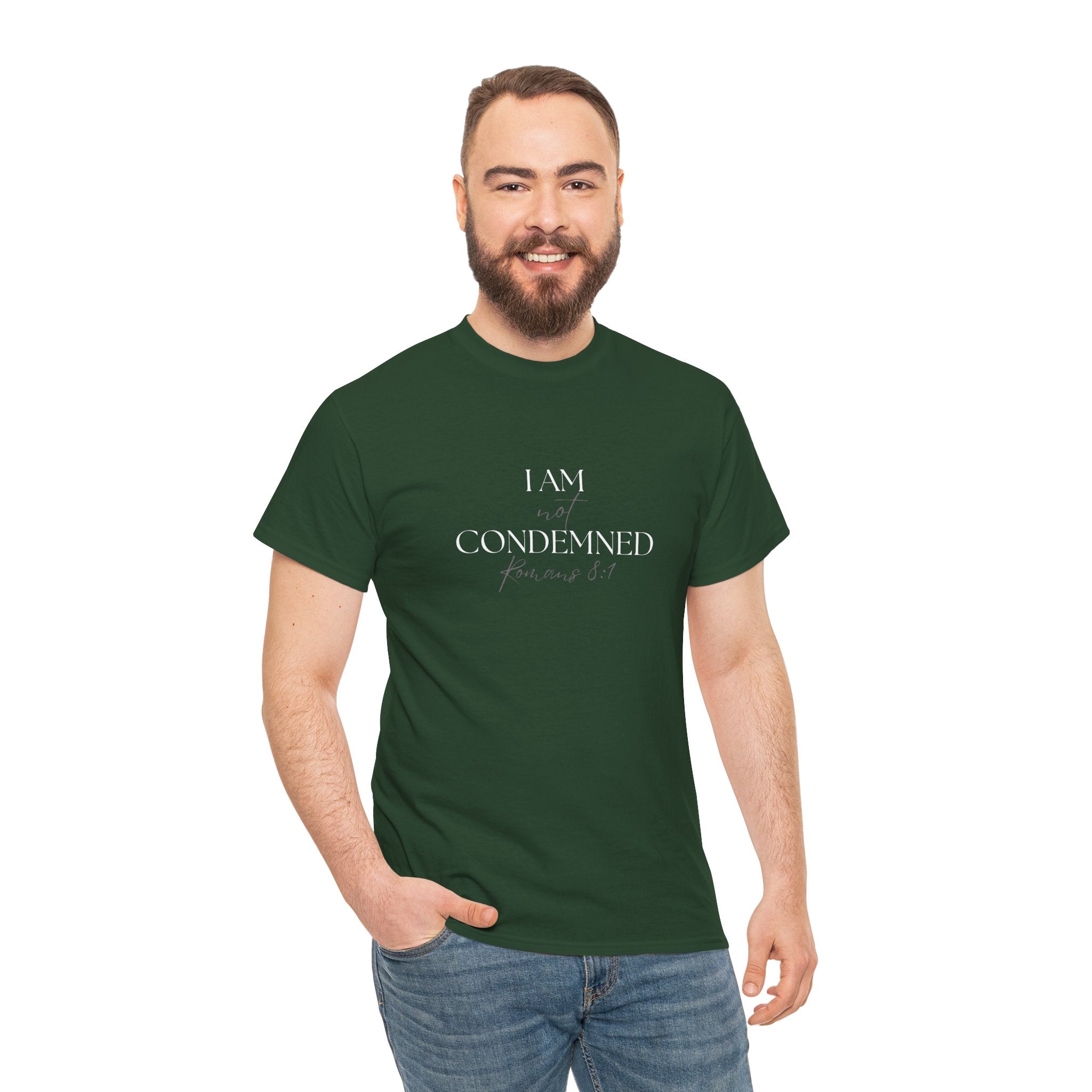 I Am Not Condemned T-Shirt – Christian Tee (Romans 8:1 Scripture) | Faith Apparel for Men & Women