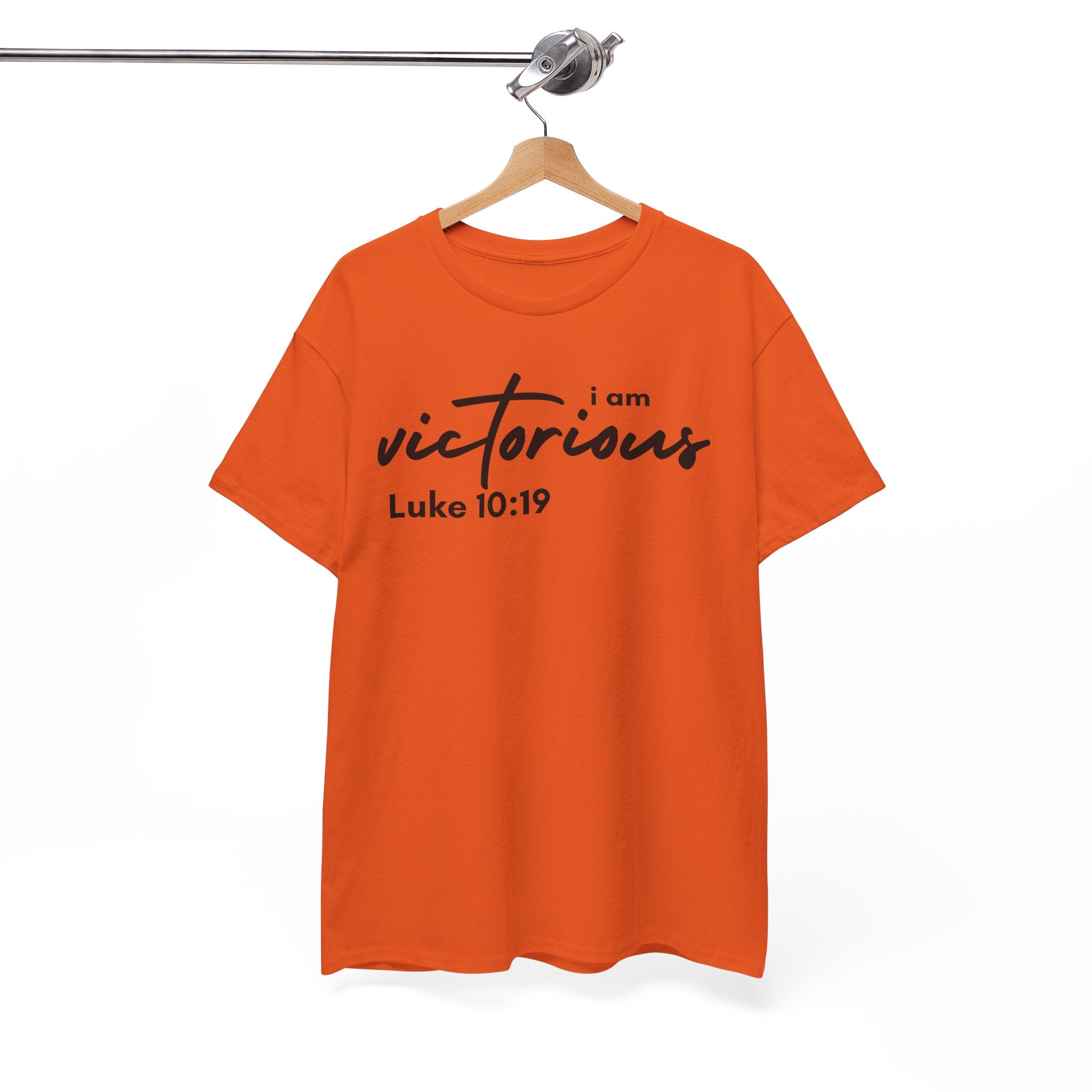 I Am Victorious Christian T-Shirt – Luke 10:19 Scripture Tee | Faith-Based Apparel