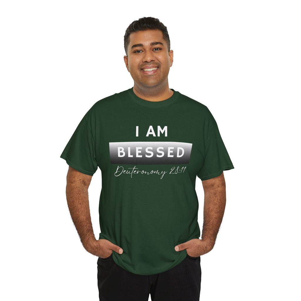 I Am Blessed Christian T-Shirt — Deuteronomy 28:11 Scripture Faith Tee (2)