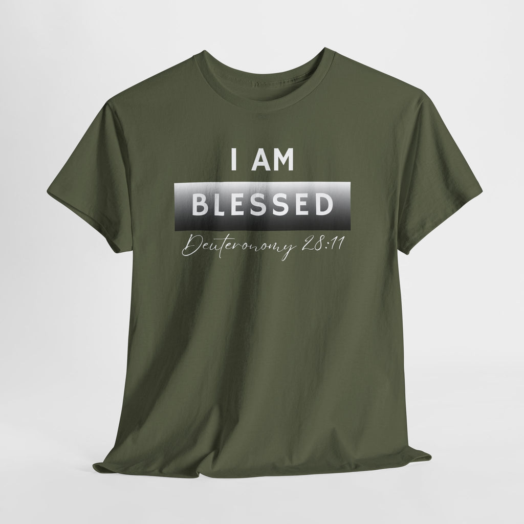 I Am Blessed Christian T-Shirt — Deuteronomy 28:11 Scripture Faith Tee (2)