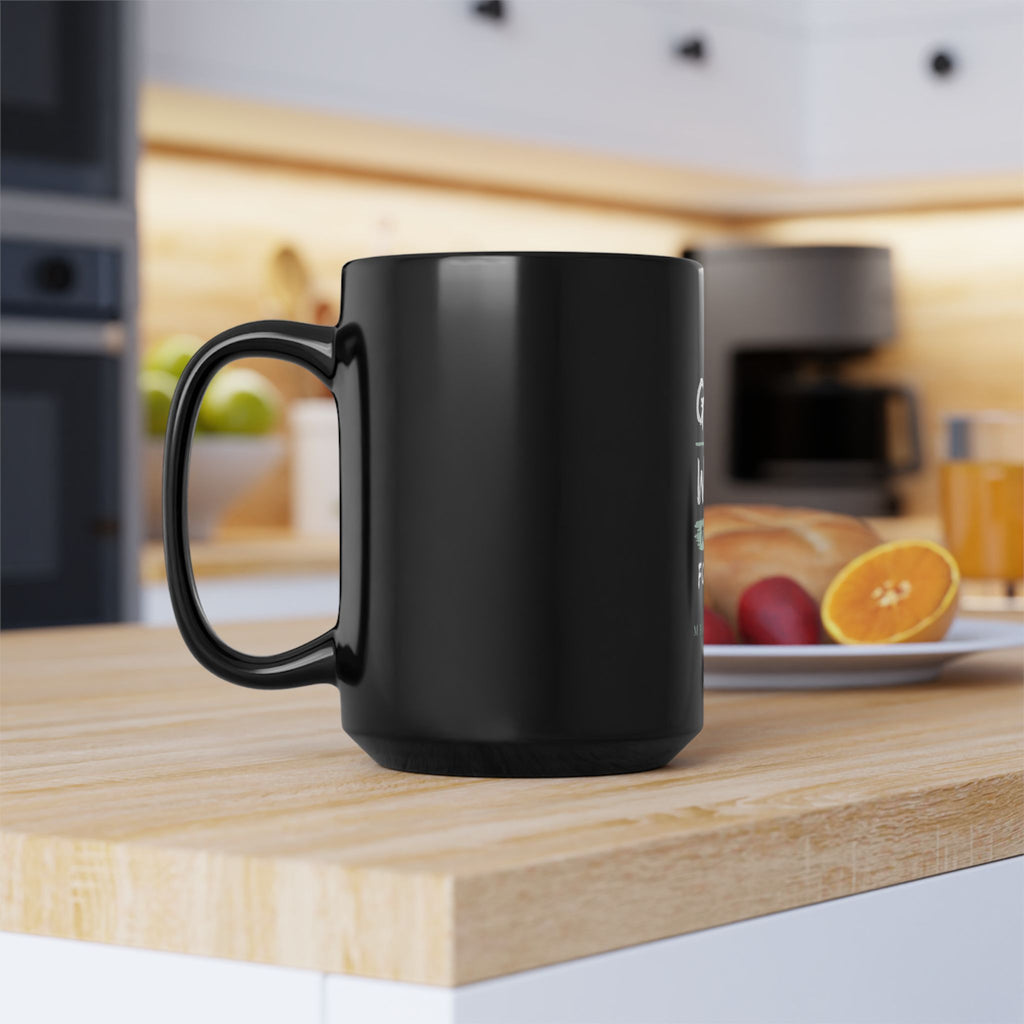 God Will Provide Christian Black Mug – Mark 11:24 Faith Coffee Cup (11oz & 15oz)