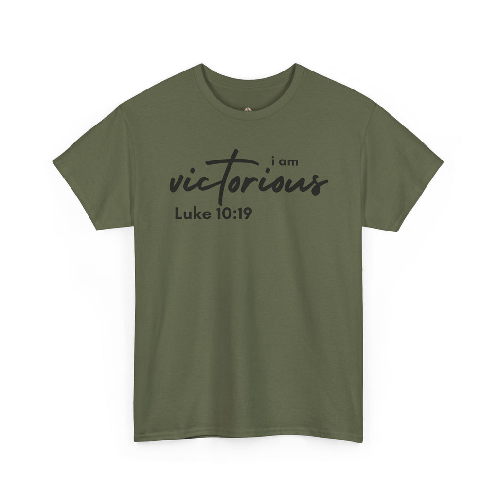I Am Victorious Christian T-Shirt – Luke 10:19 Scripture Tee | Faith-Based Apparel