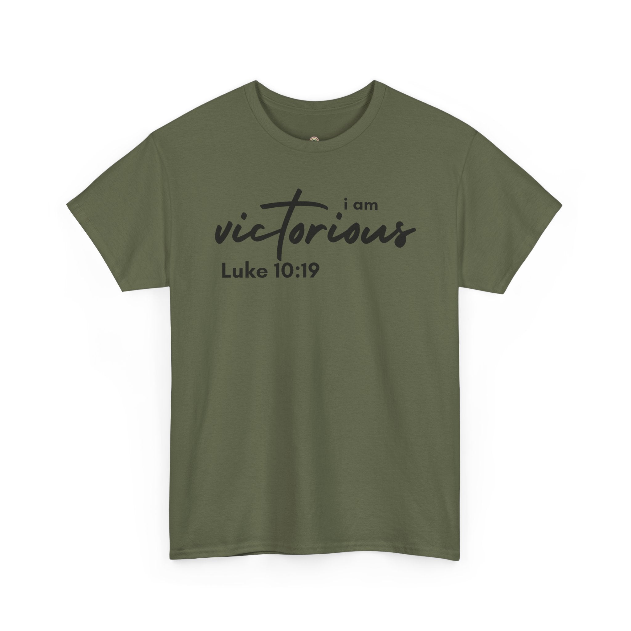 I Am Victorious Christian T-Shirt – Luke 10:19 Scripture Tee | Faith-Based Apparel