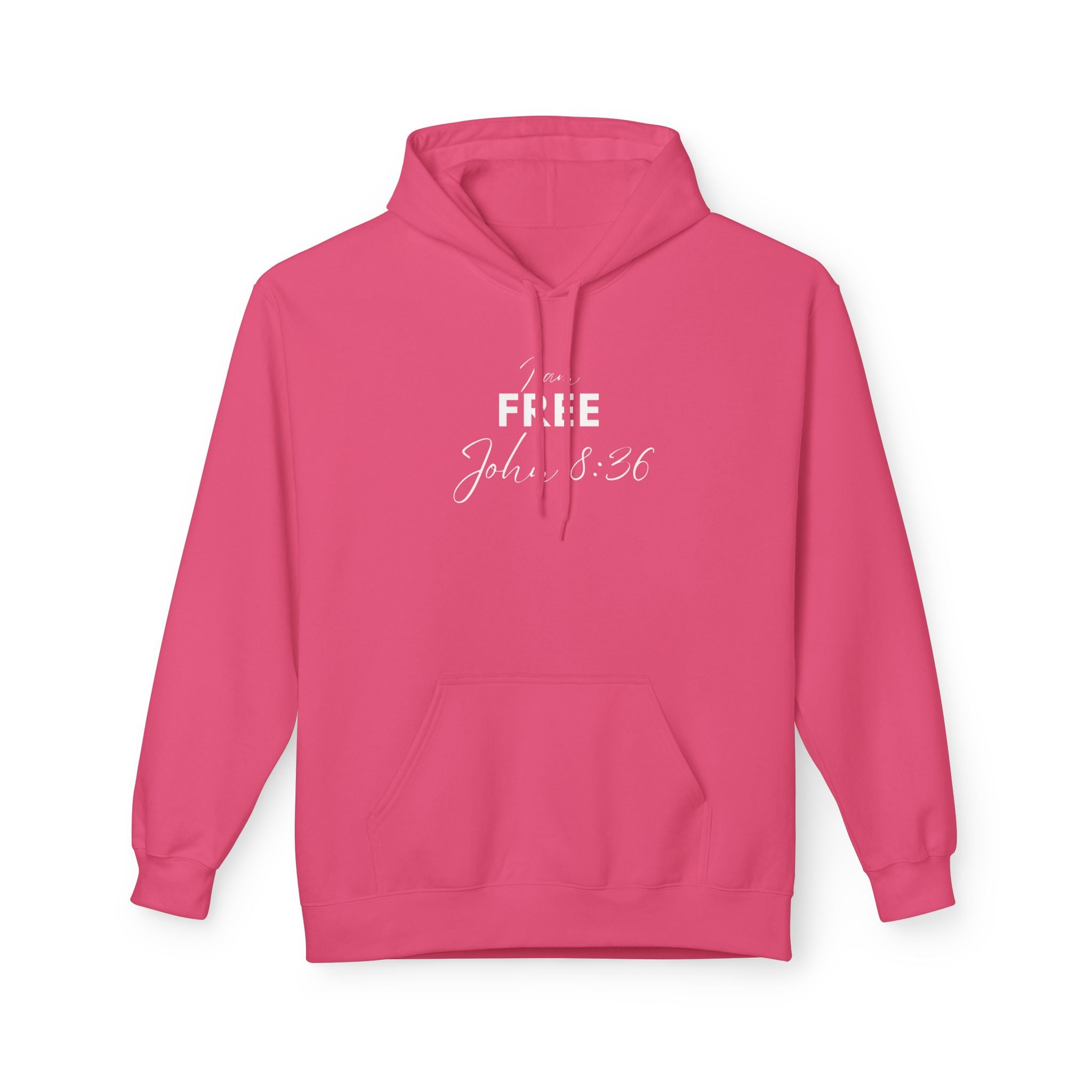I Am Free Hoodie – John 8:36 Christian Scripture Hoodie | Faith-Based Inspirational Pullover