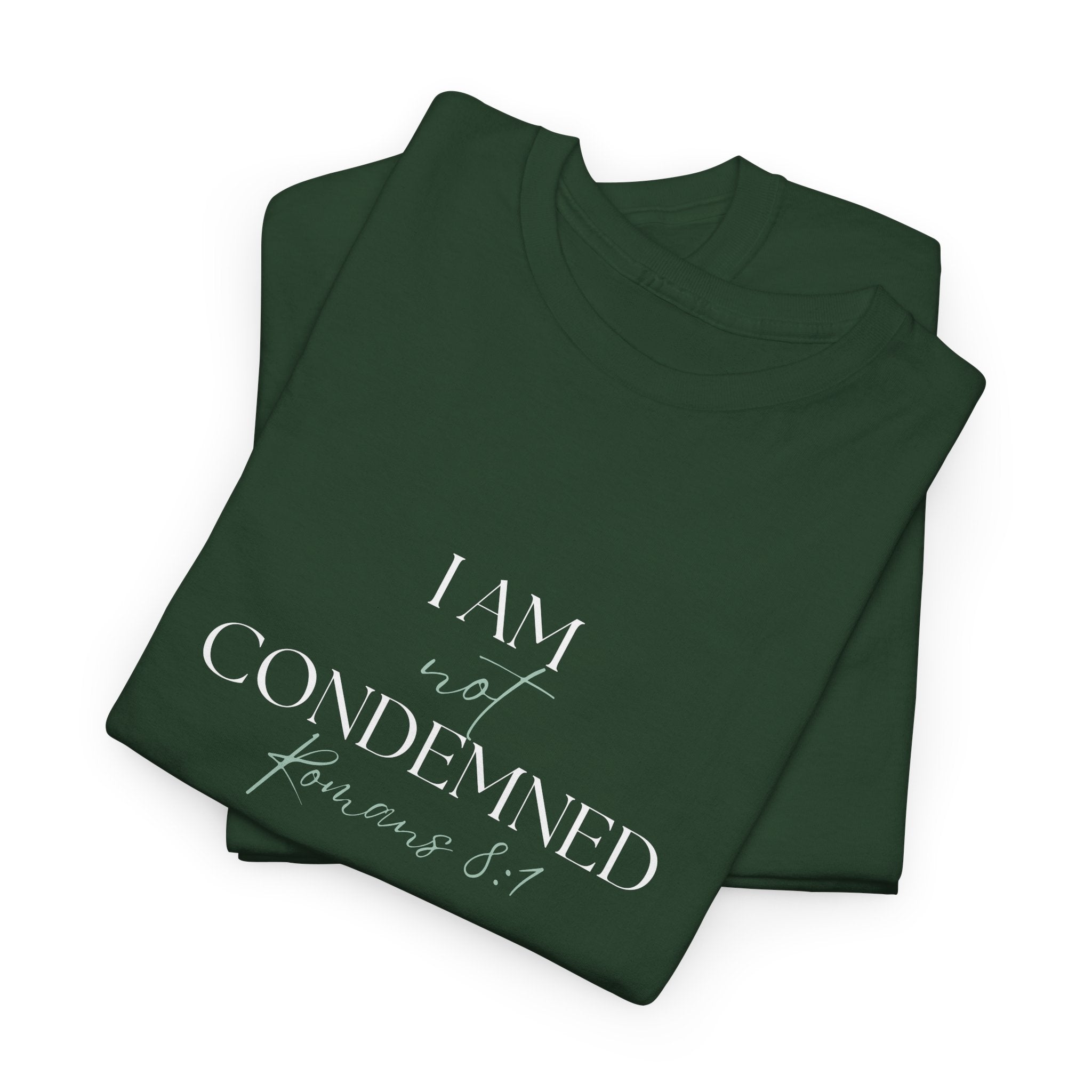 I Am Not Condemned T-Shirt – Christian Tee (Romans 8:1 Scripture) | Faith Apparel for Men & Women