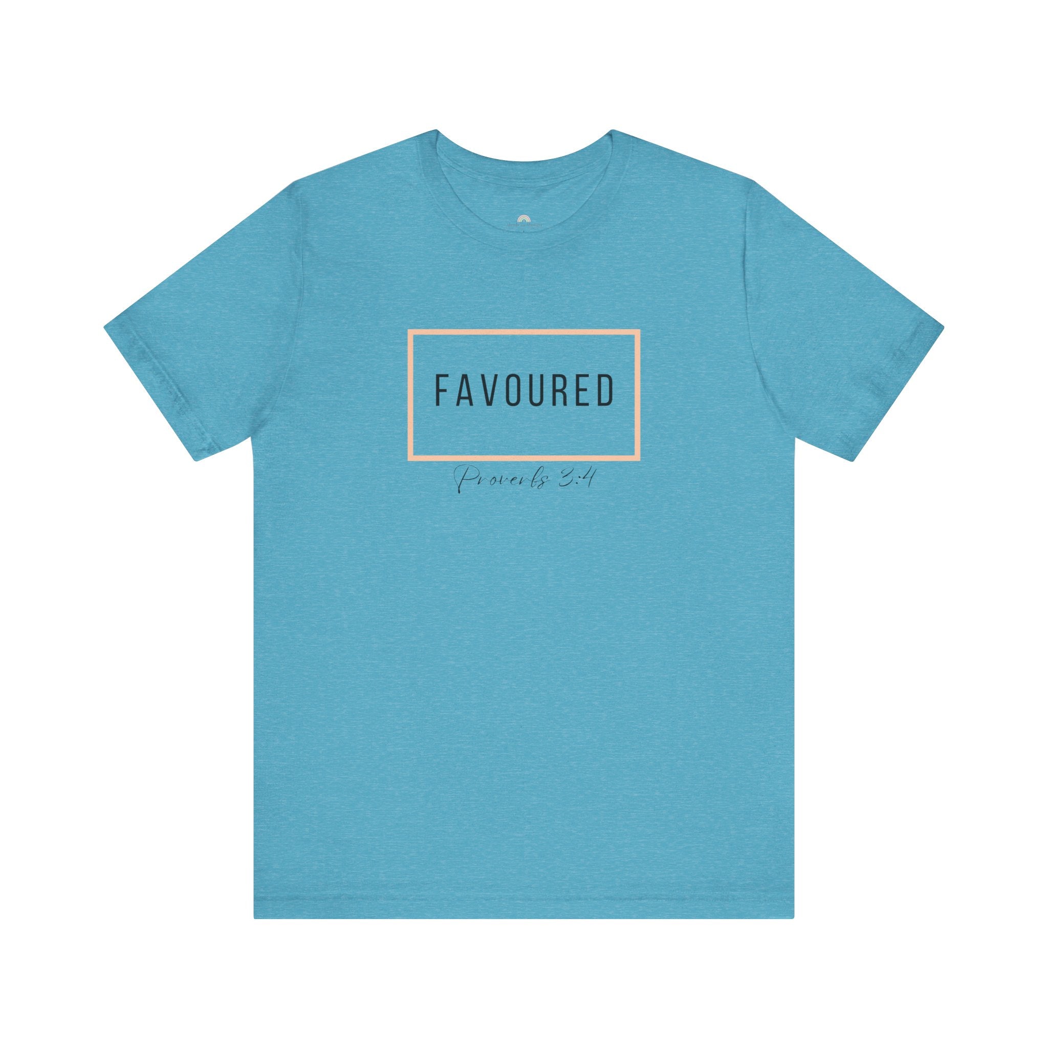 Favoured Christian T-Shirt – Proverbs 3:4 Scripture Tee | Faith-Based Unisex Shirt