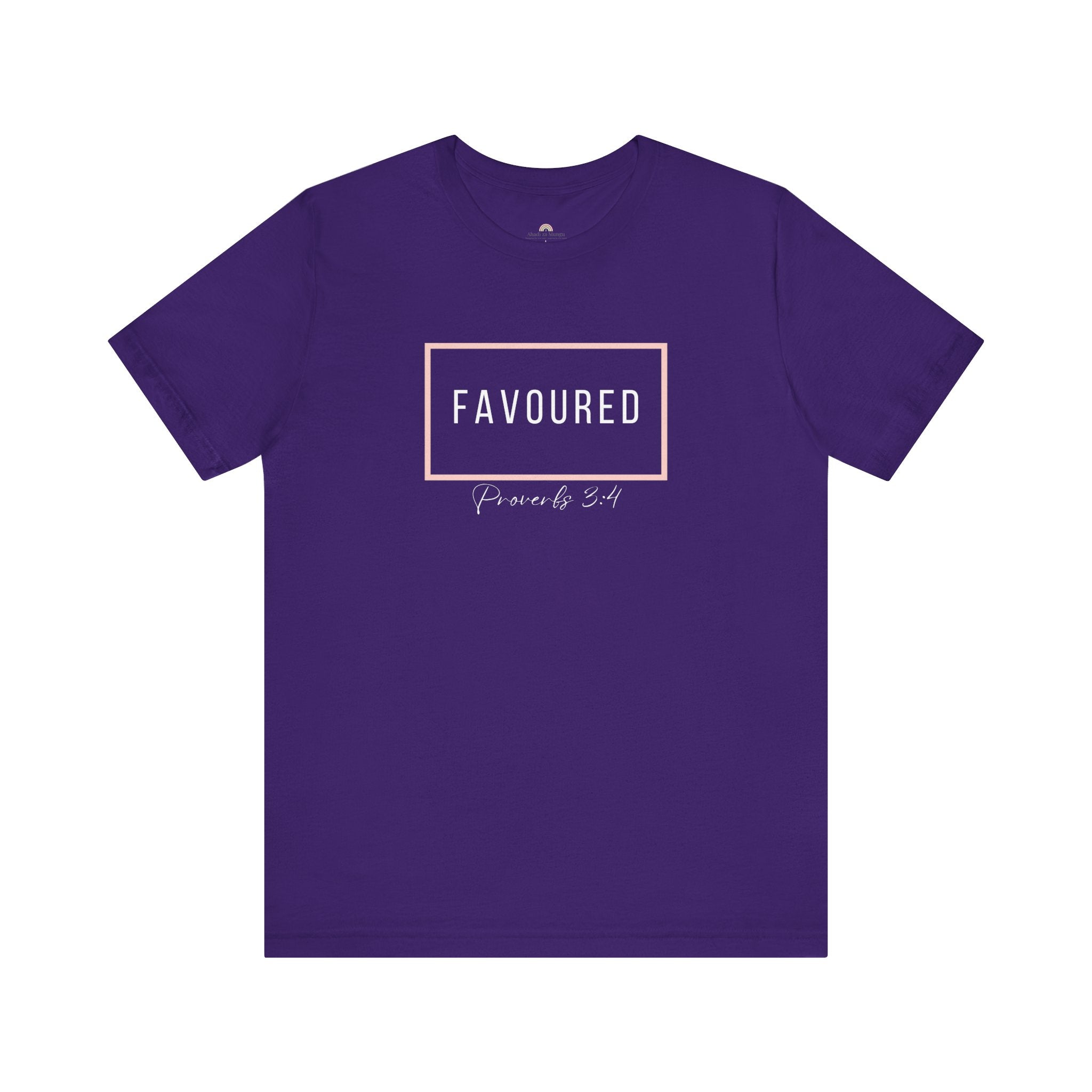 Favoured Christian T-Shirt – Proverbs 3:4 Scripture Tee | Faith-Based Unisex Shirt