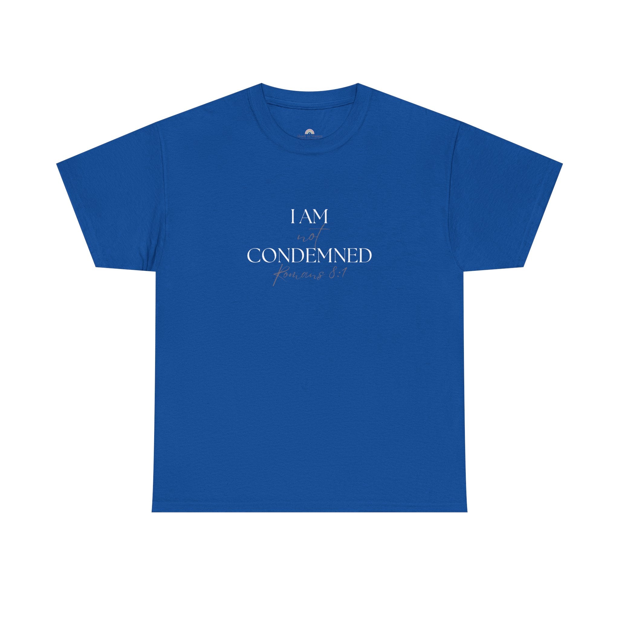 I Am Not Condemned T-Shirt – Christian Tee (Romans 8:1 Scripture) | Faith Apparel for Men & Women