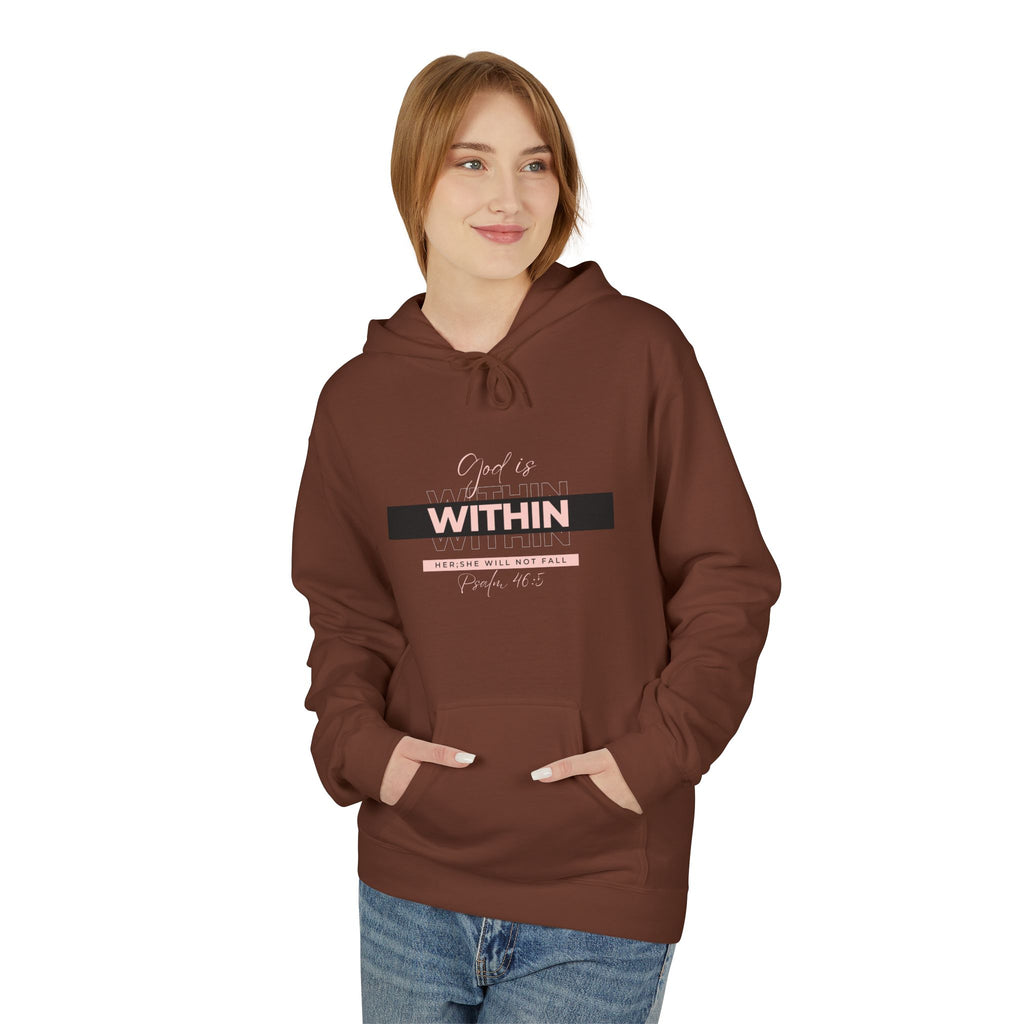 God Is Within Her Hoodie — Psalm 46:5 Christian Hoodie for Women | Faith-Based Inspirational Pullover