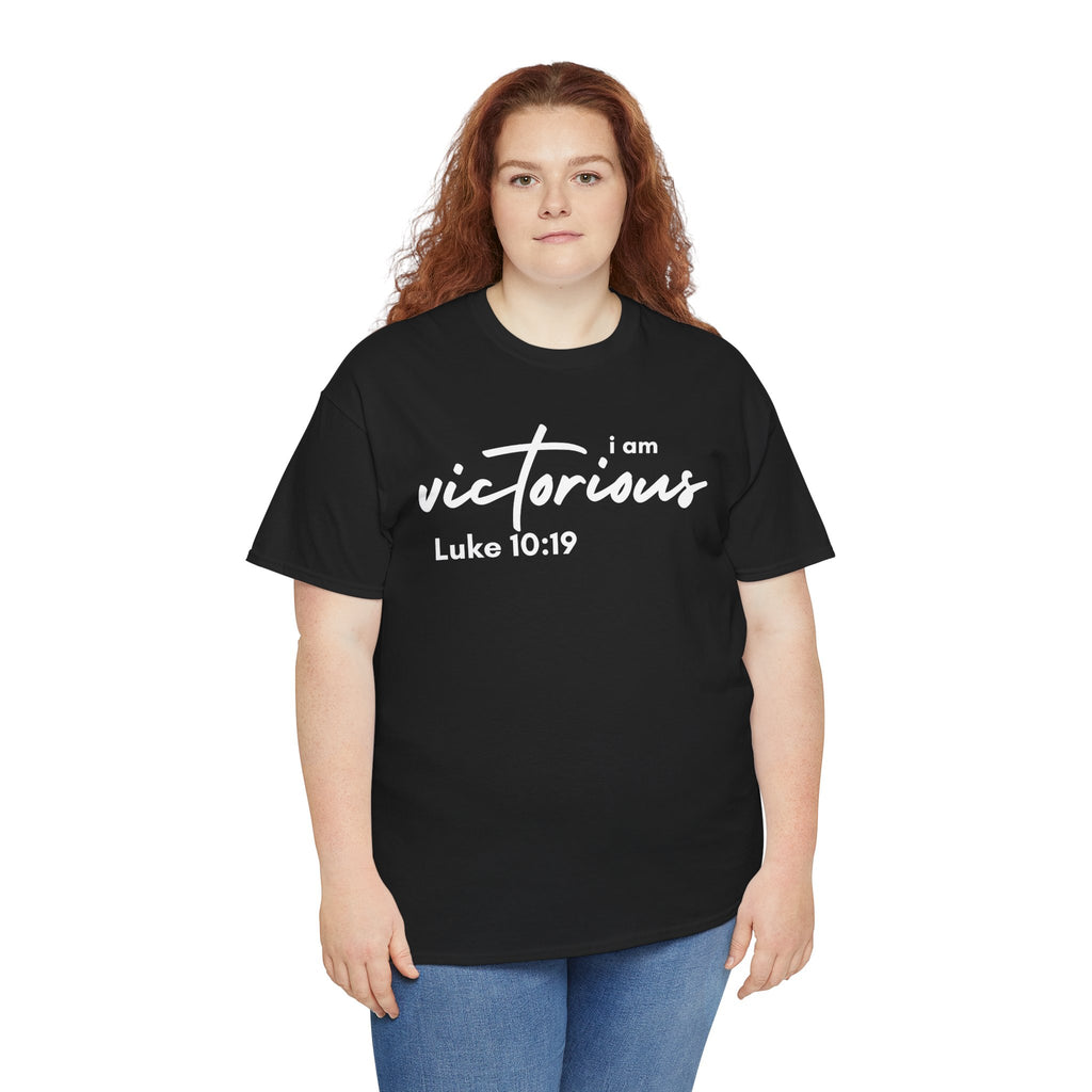 I Am Victorious Christian T-Shirt – Luke 10:19 Scripture Tee | Faith-Based Apparel