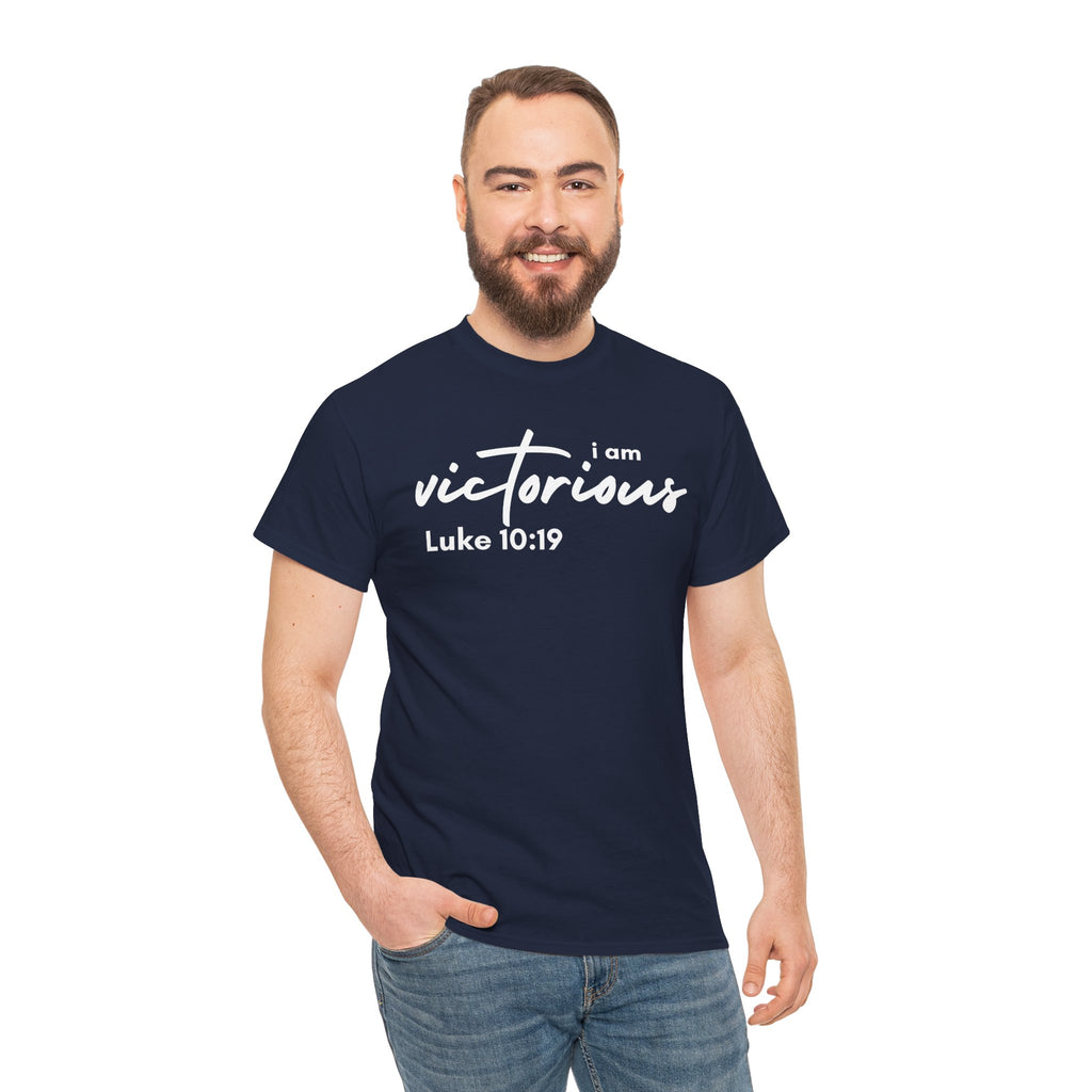 I Am Victorious Christian T-Shirt – Luke 10:19 Scripture Tee | Faith-Based Apparel