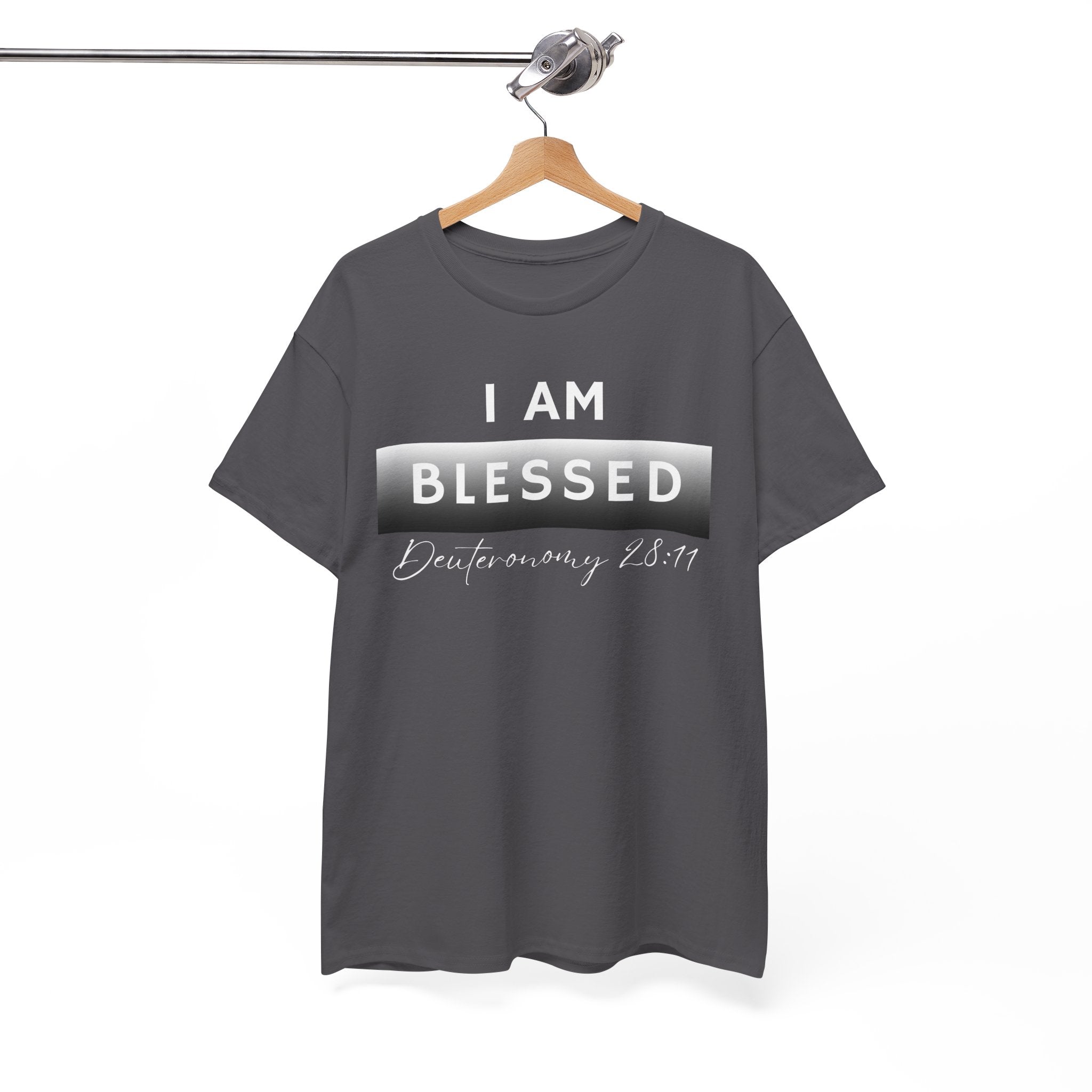 I Am Blessed Christian T-Shirt — Deuteronomy 28:11 Scripture Faith Tee (2)