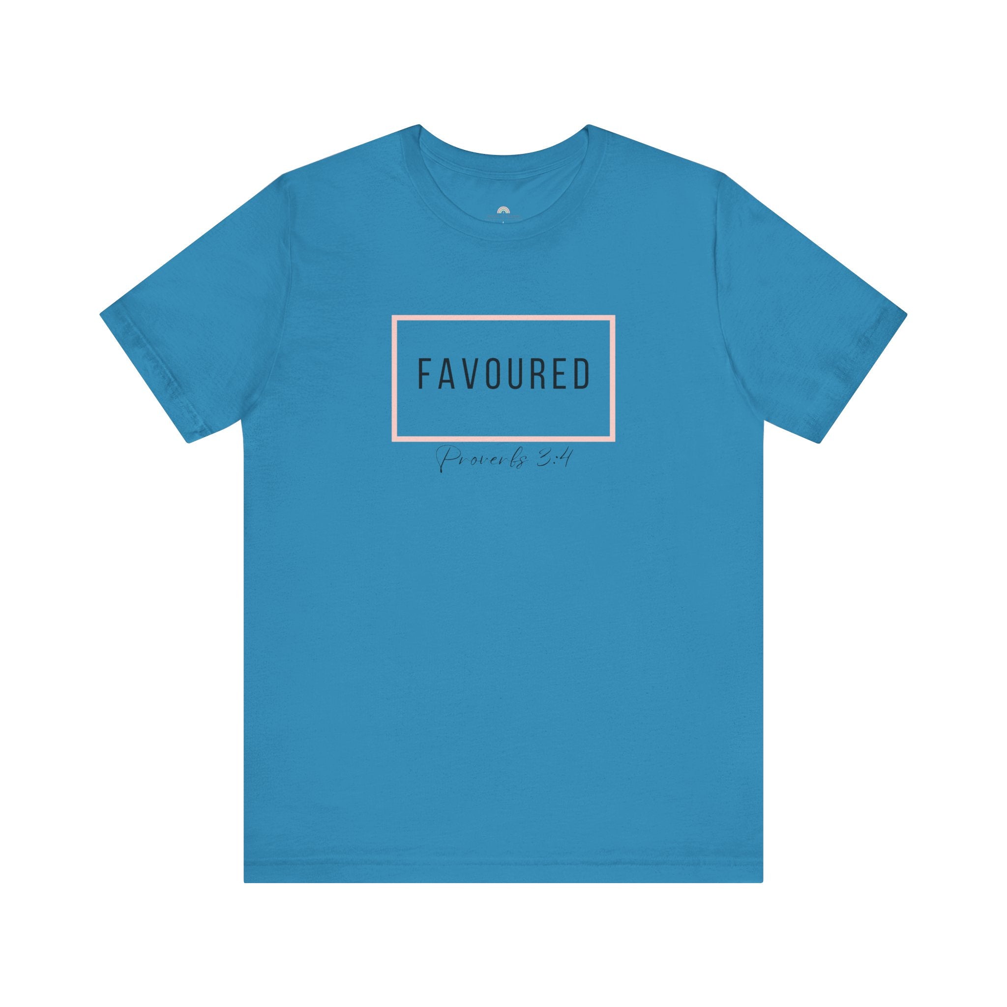 Favoured Christian T-Shirt – Proverbs 3:4 Scripture Tee | Faith-Based Unisex Shirt
