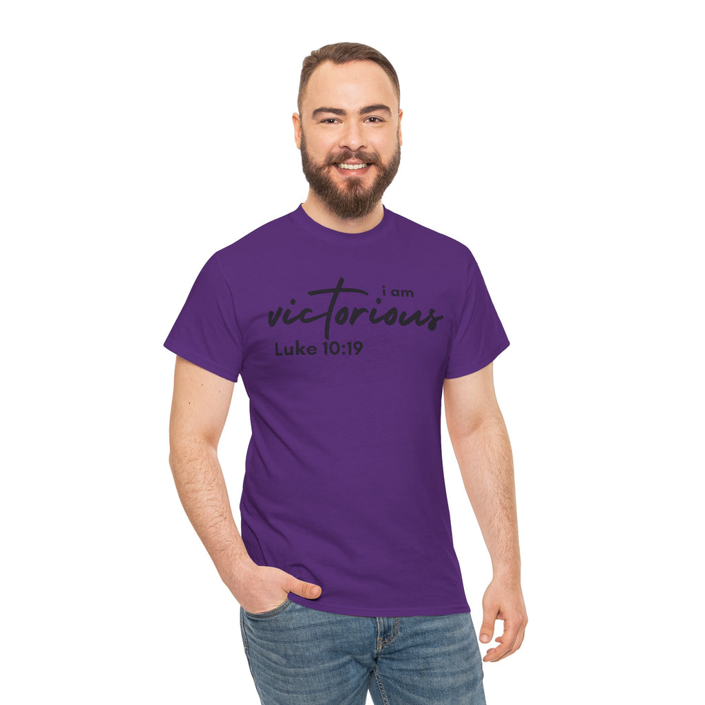 I Am Victorious Christian T-Shirt – Luke 10:19 Scripture Tee | Faith-Based Apparel