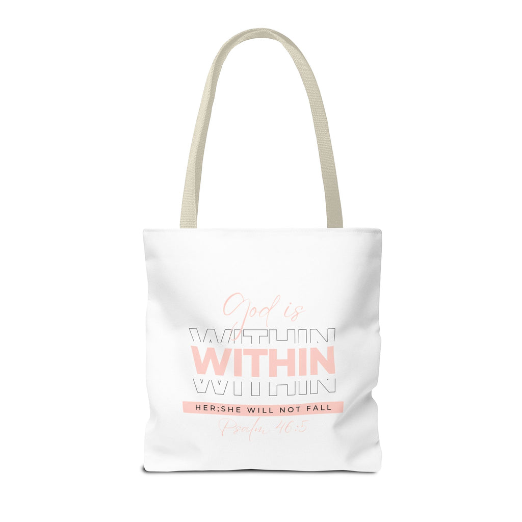 God Is Within Her Tote Bag – Psalm 46:5 Christian Scripture Tote for Women