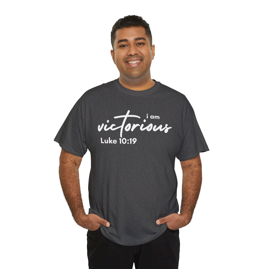 I Am Victorious Christian T-Shirt – Luke 10:19 Scripture Tee | Faith-Based Apparel