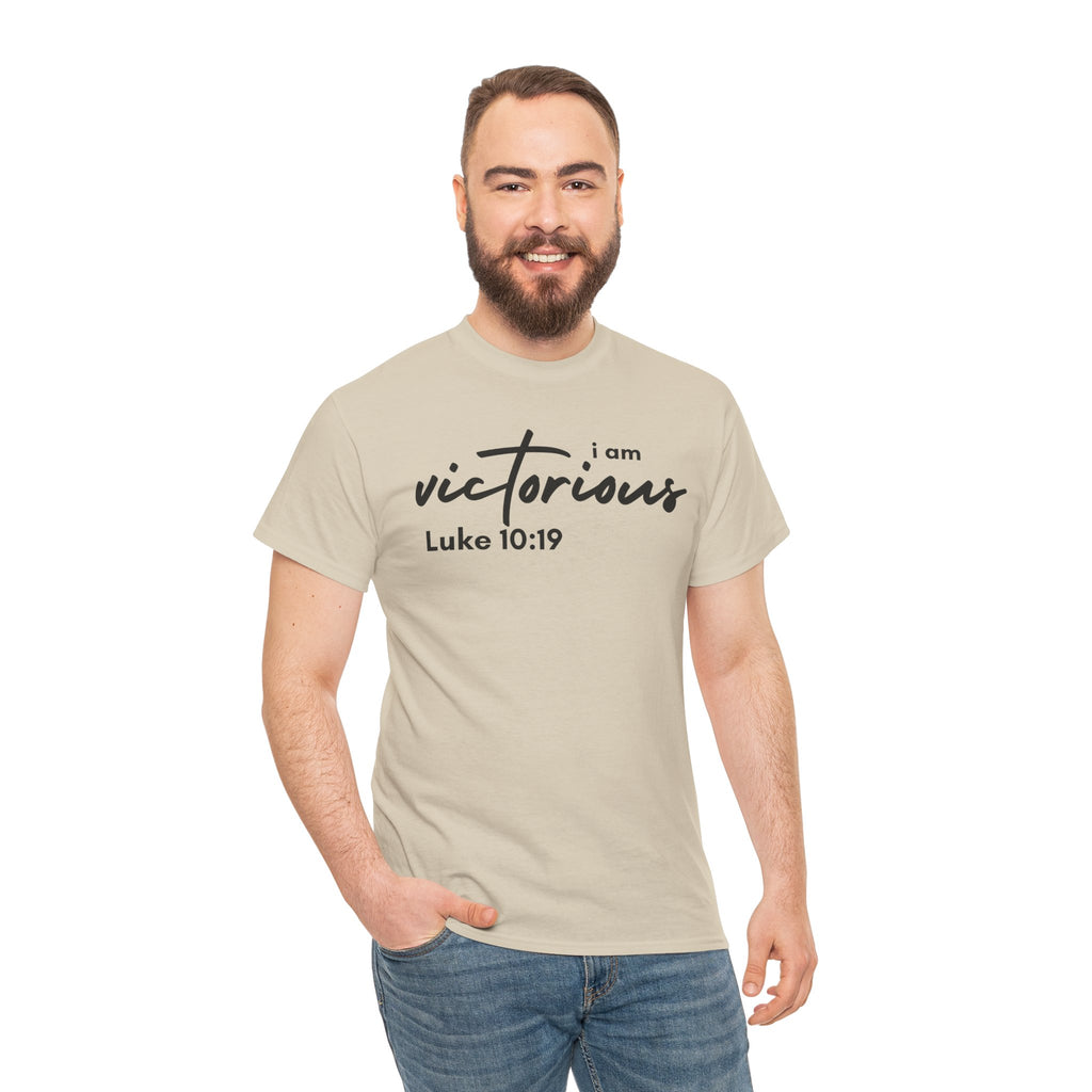 I Am Victorious Christian T-Shirt – Luke 10:19 Scripture Tee | Faith-Based Apparel