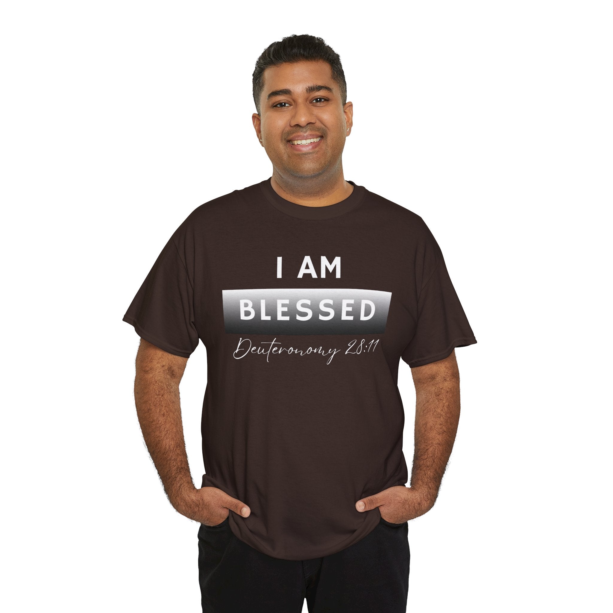 I Am Blessed Christian T-Shirt — Deuteronomy 28:11 Scripture Faith Tee (2)