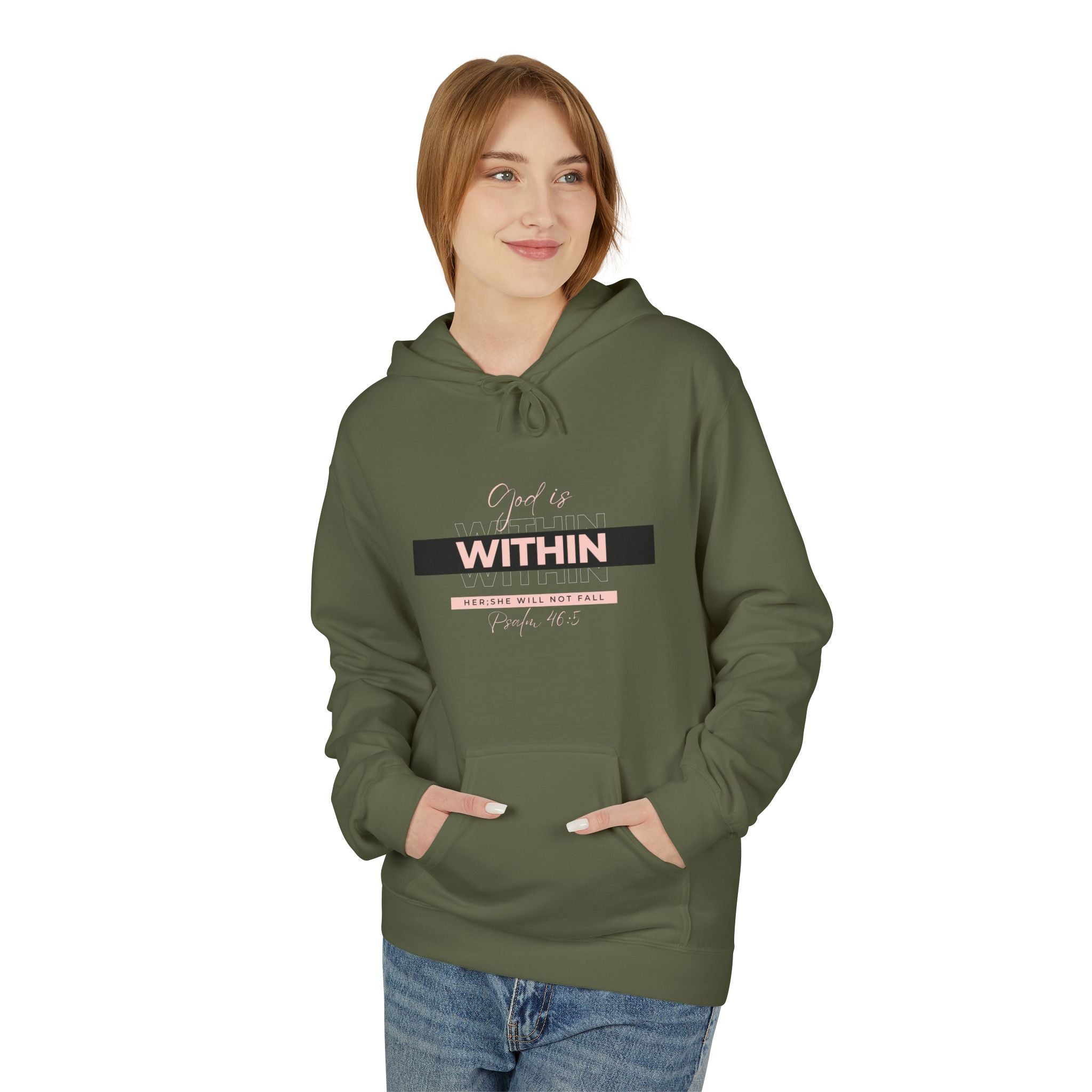 God Is Within Her Hoodie — Psalm 46:5 Christian Hoodie for Women | Faith-Based Inspirational Pullover